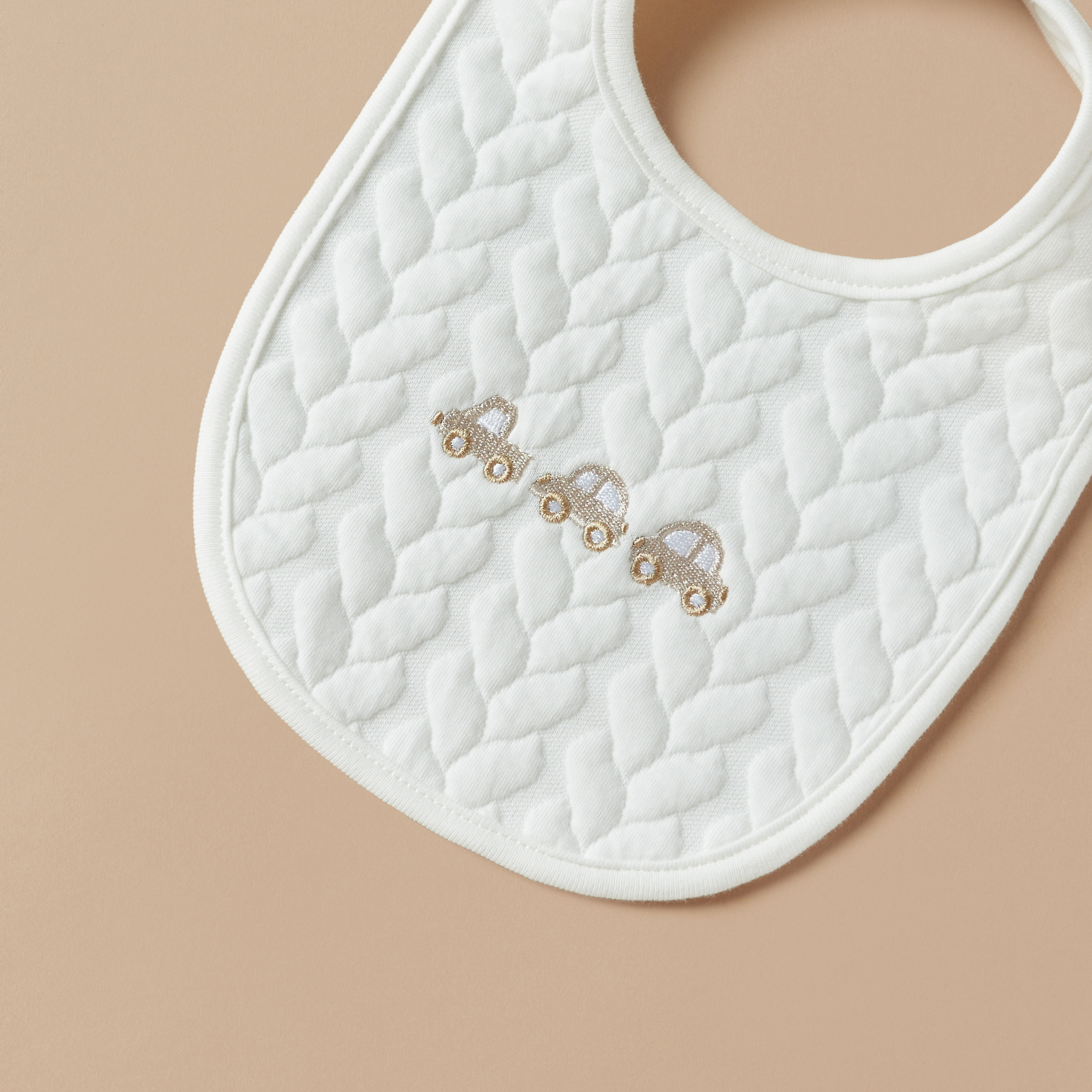 Giggles Textured Bib with Button Closure-baby-feeding-bibs-image-3
