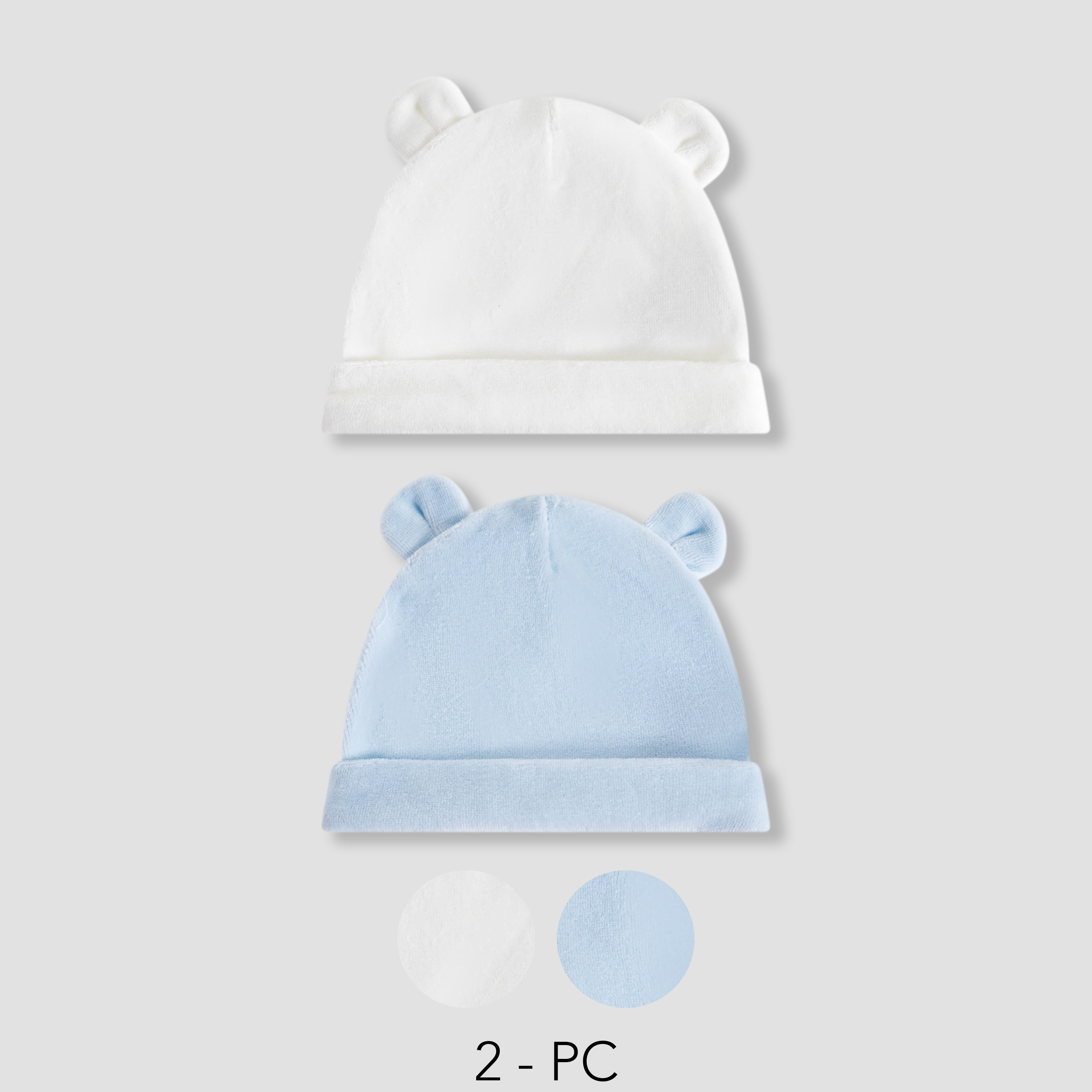 قبعات أطفال بتفاصيل أذن من جونيورز - طقم من قطعتين-baby-boys-accessories-caps-image-1