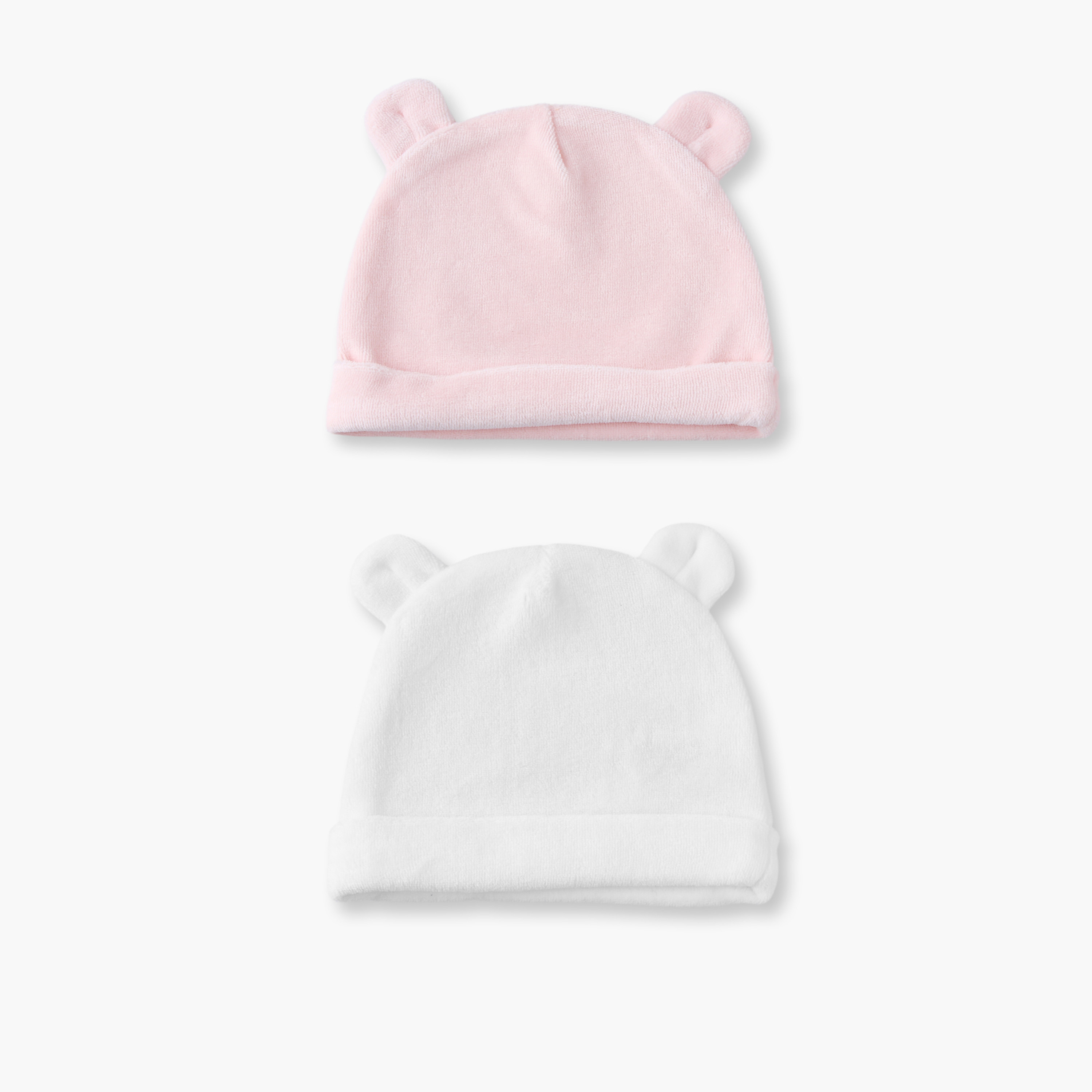 طقم قبعات بتفاصيل أذن ثلاثية الأبعاد من جونيورز - قطعتين-baby-girls-clothing-winterwear-winteraccessories-image-1