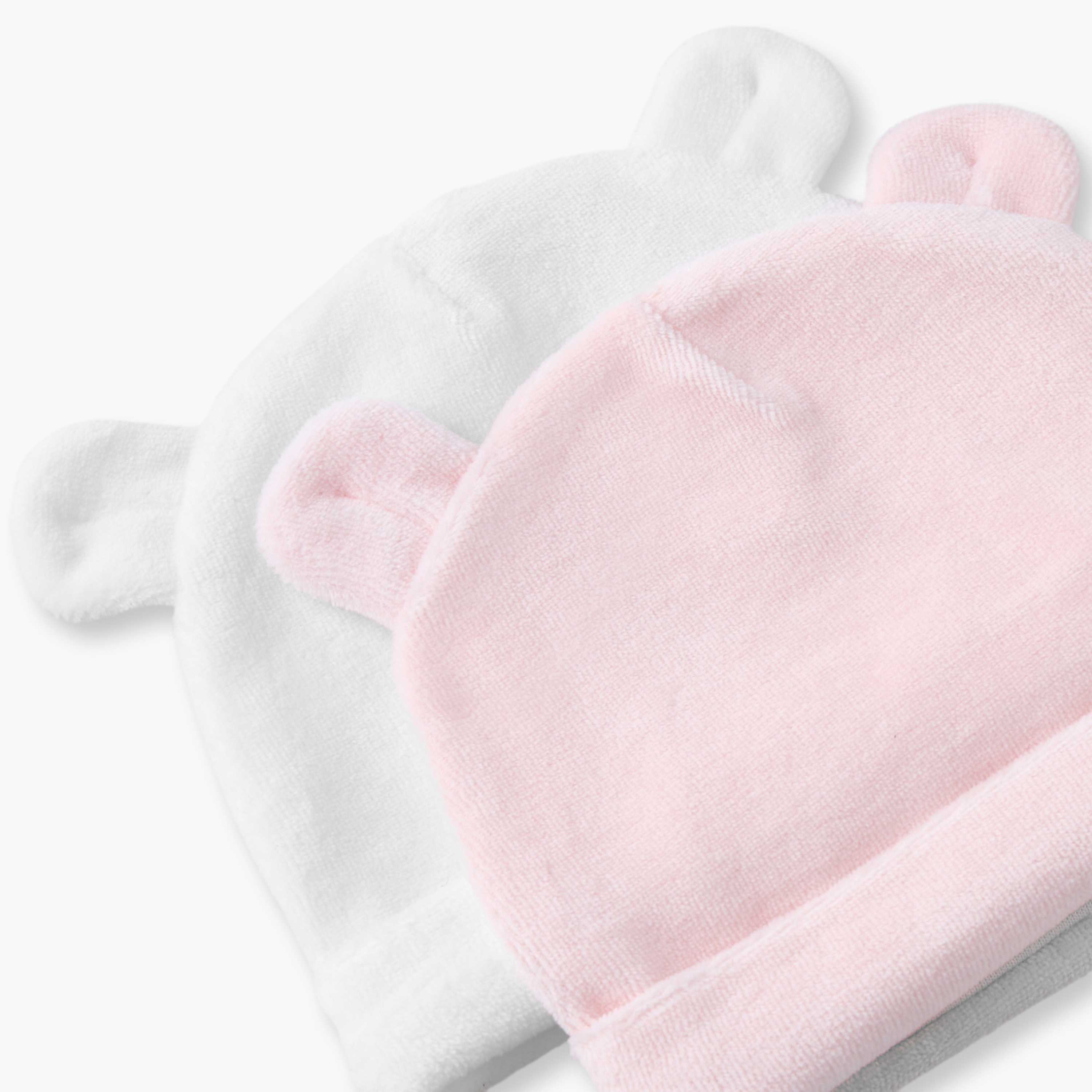 طقم قبعات بتفاصيل أذن ثلاثية الأبعاد من جونيورز - قطعتين-baby-girls-clothing-winterwear-winteraccessories-image-6