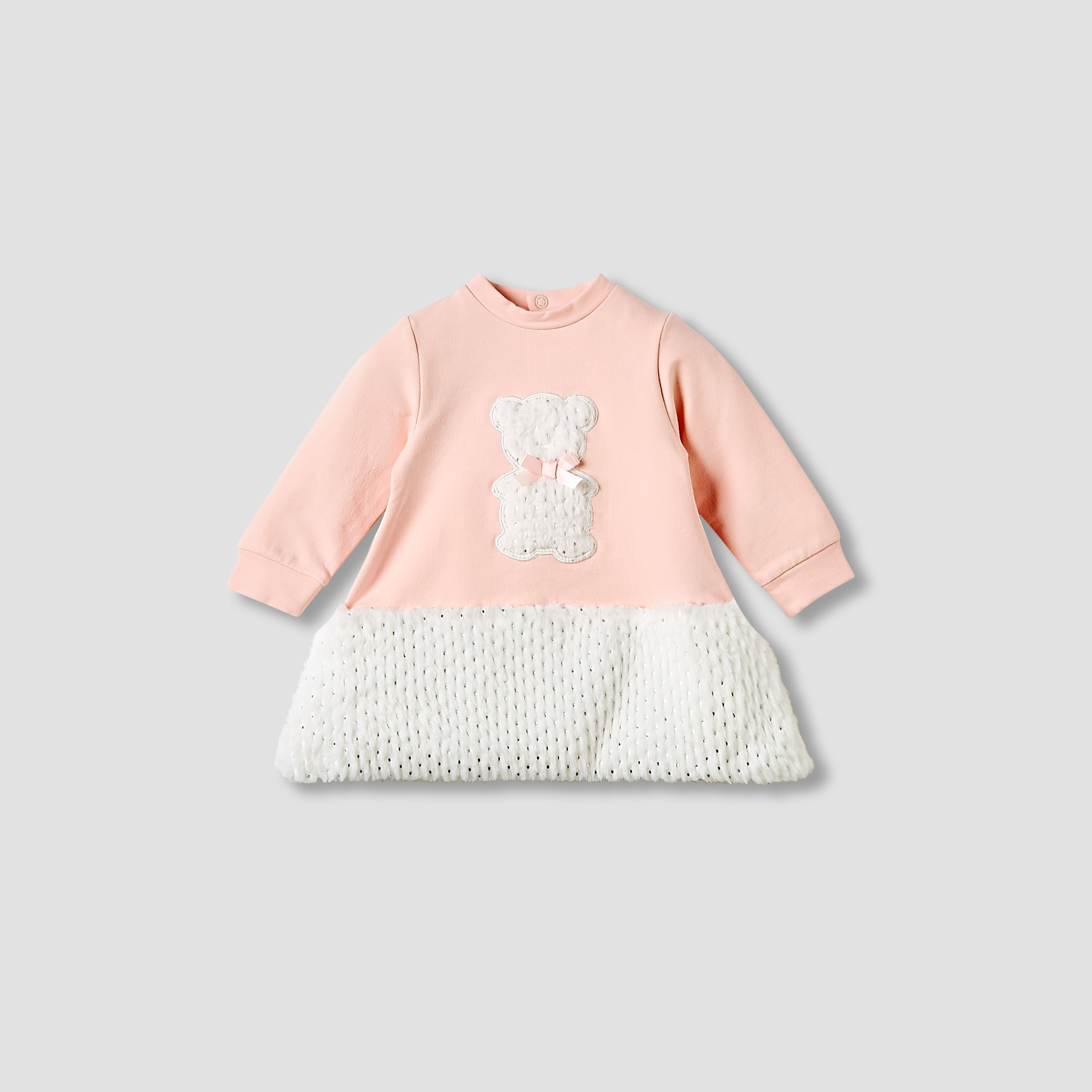 فستان بأكمام طويلة وياقة مستديرة وجوارب كولون للبنات من جيجلز-baby-girls-clothing-setsandcoords-image-2