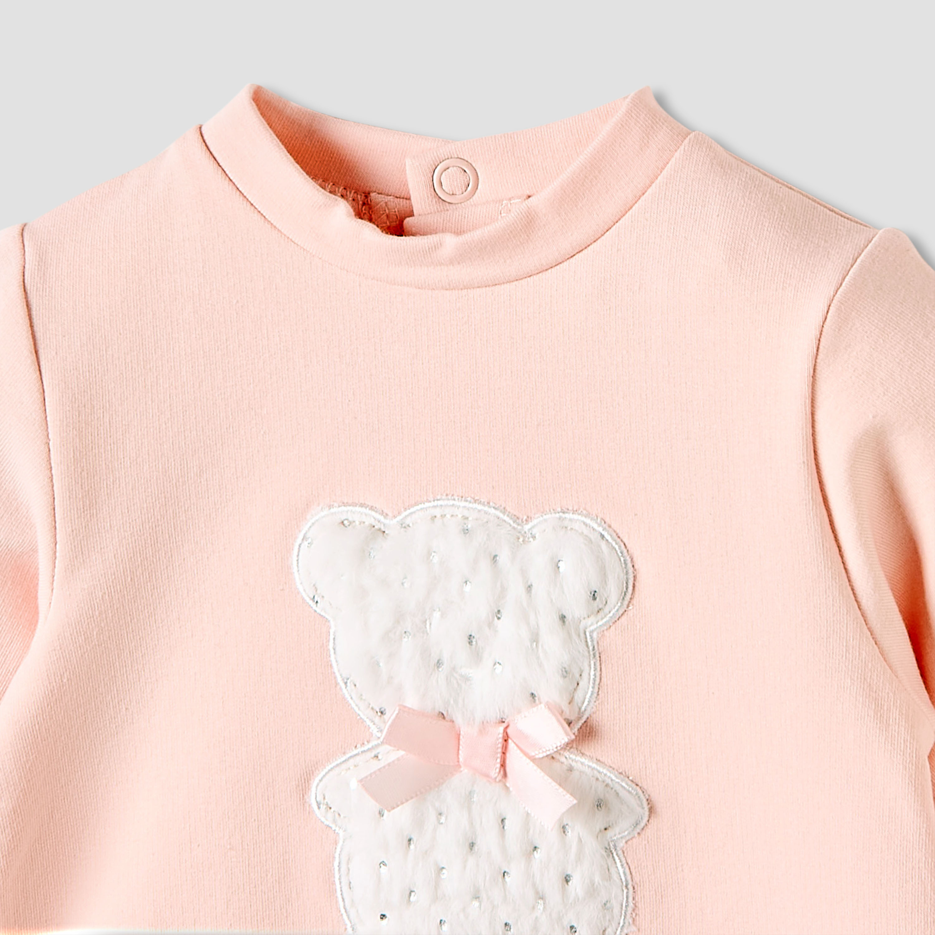فستان بأكمام طويلة وياقة مستديرة وجوارب كولون للبنات من جيجلز-baby-girls-clothing-setsandcoords-image-4
