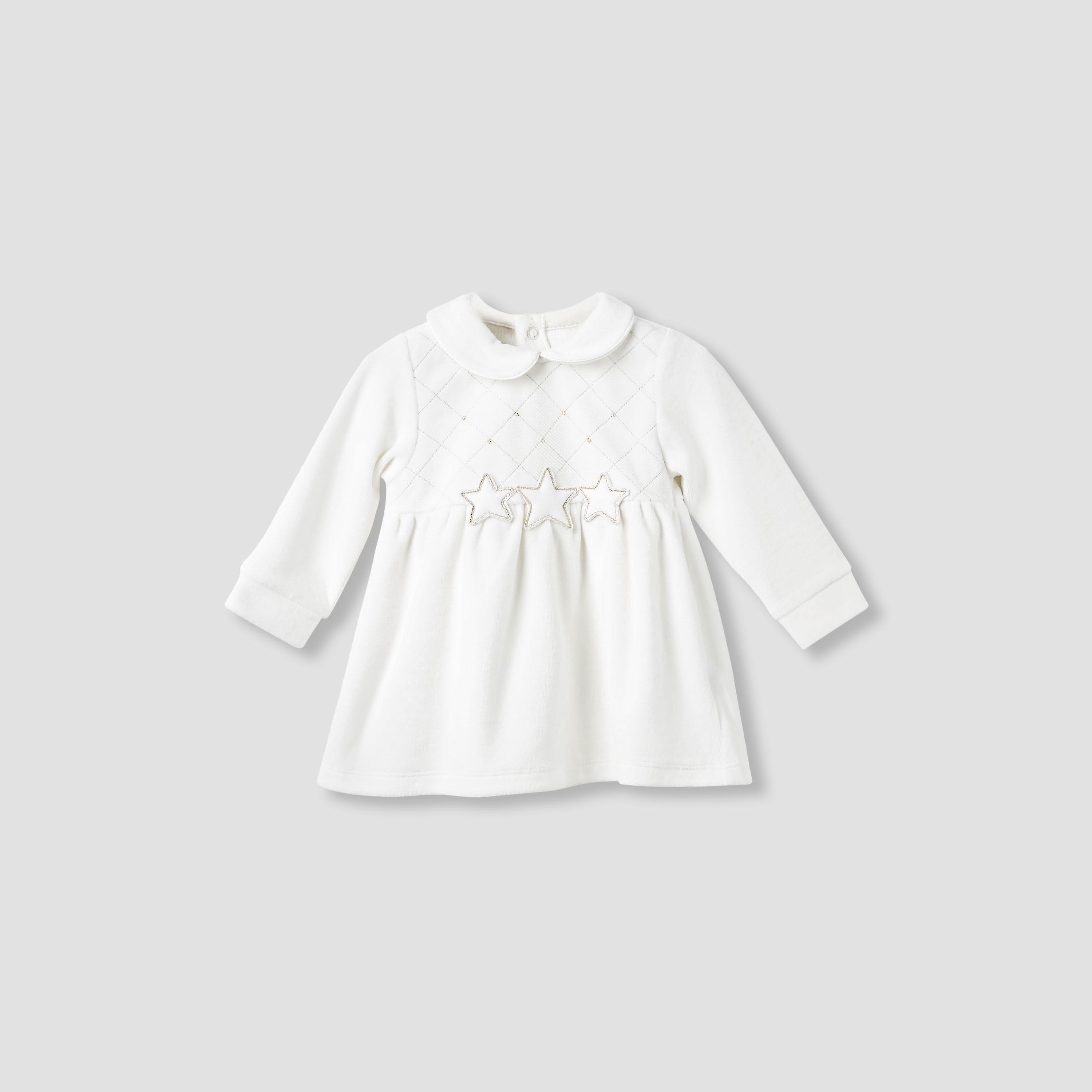 Giggles Girls Dress with Stockings - Long Sleeves - Peter Pan Collar-baby-girls-clothing-setsandcoords-image-2