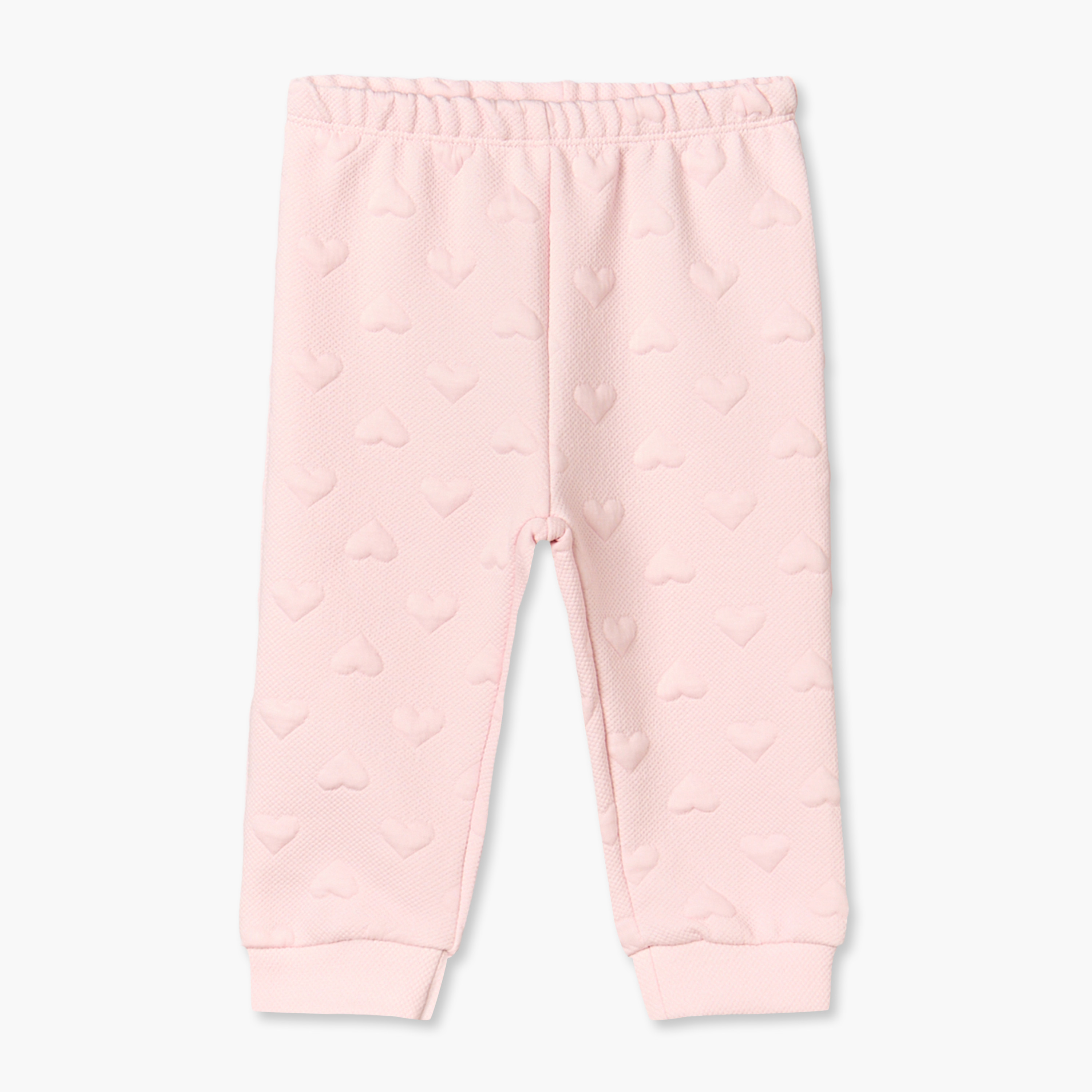 Juniors Cotton Crew Neck Long Sleeves Pyjama Set with Heart Texture-baby-girls-clothing-nightwear-pyjamasets-image-4