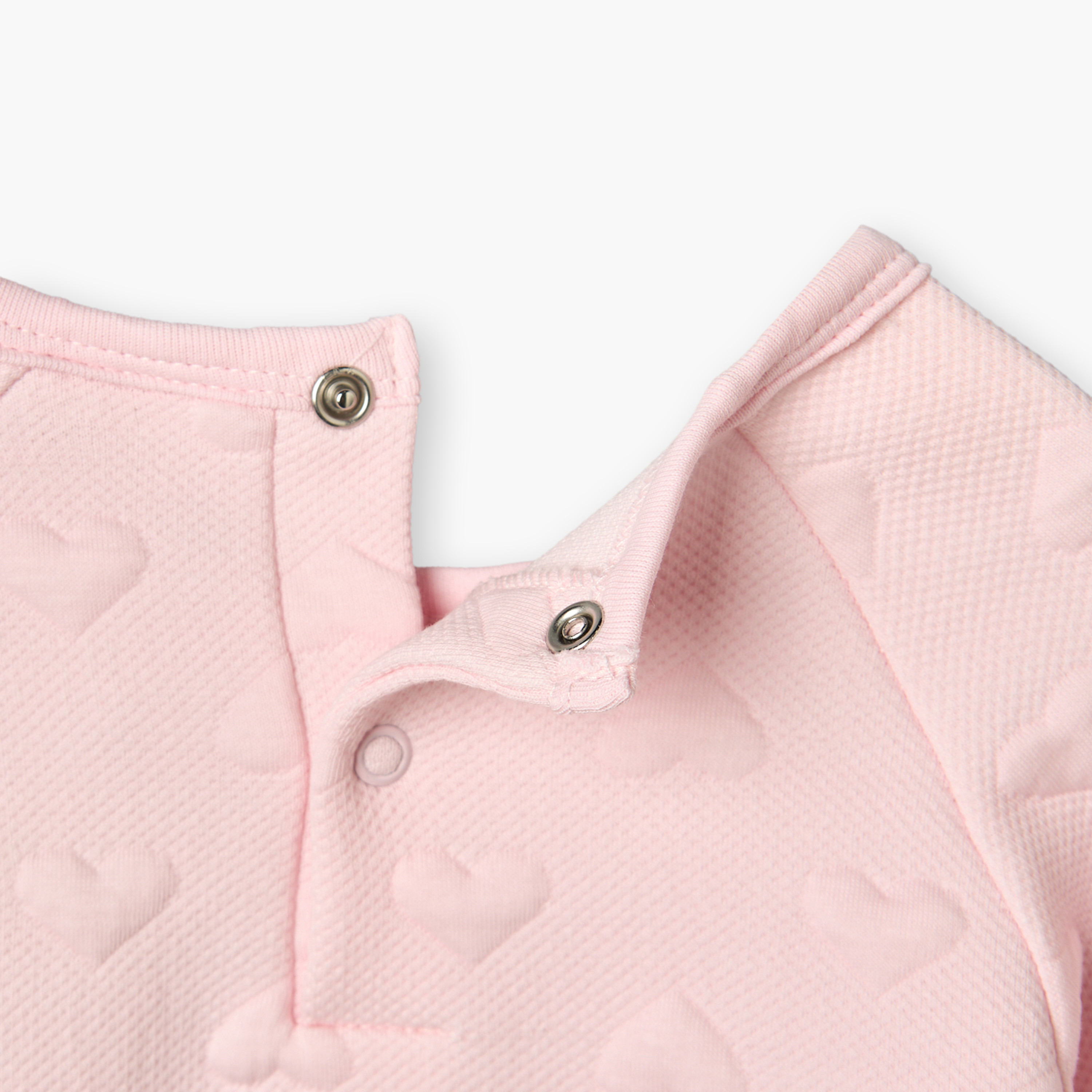 Juniors Cotton Crew Neck Long Sleeves Pyjama Set with Heart Texture-baby-girls-clothing-nightwear-pyjamasets-image-8