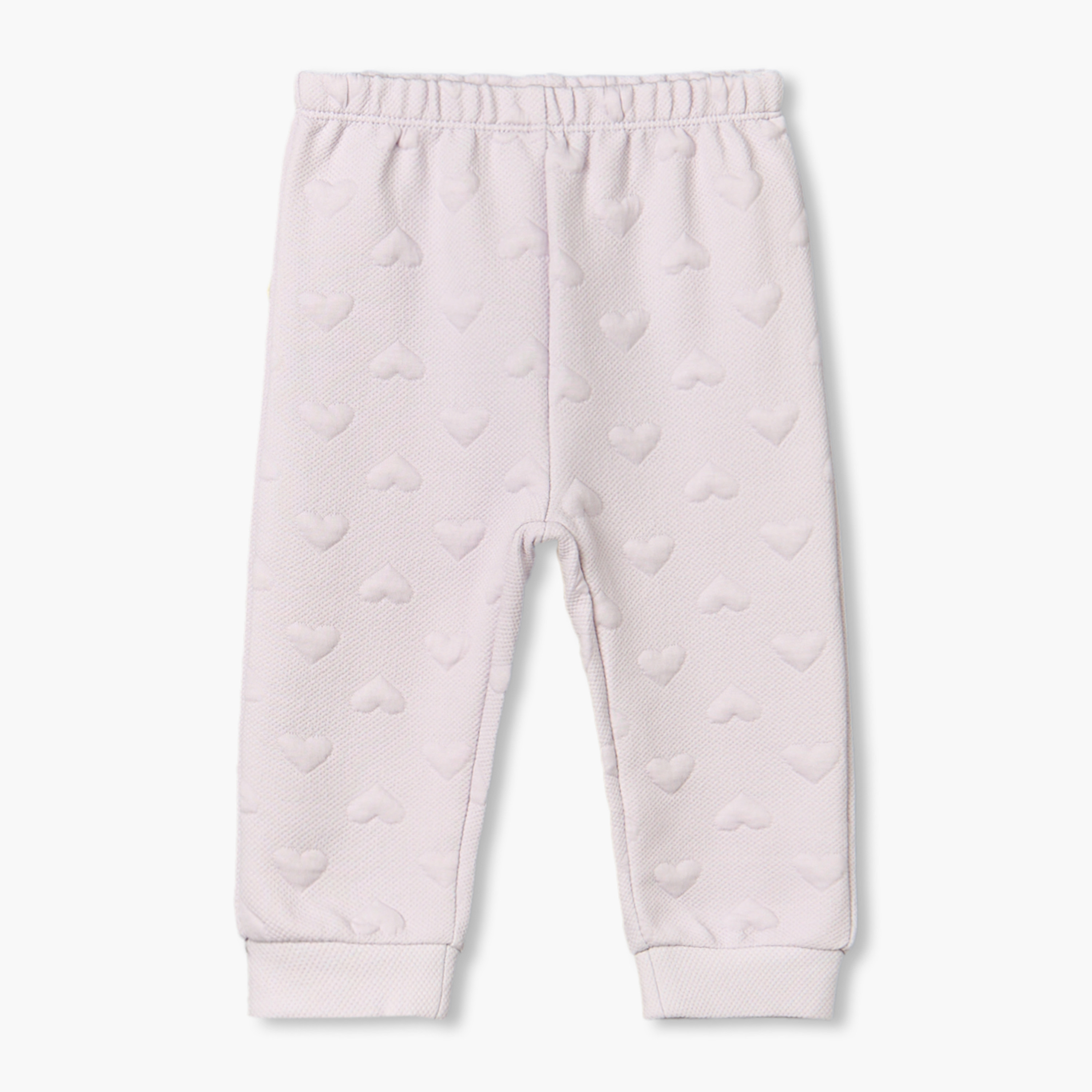 طقم بيجاما قطن بنقوش قلب بارزة وياقة ضيقة وأكمام طويلة من جونيورز-baby-girls-clothing-nightwear-pyjamasets-image-3
