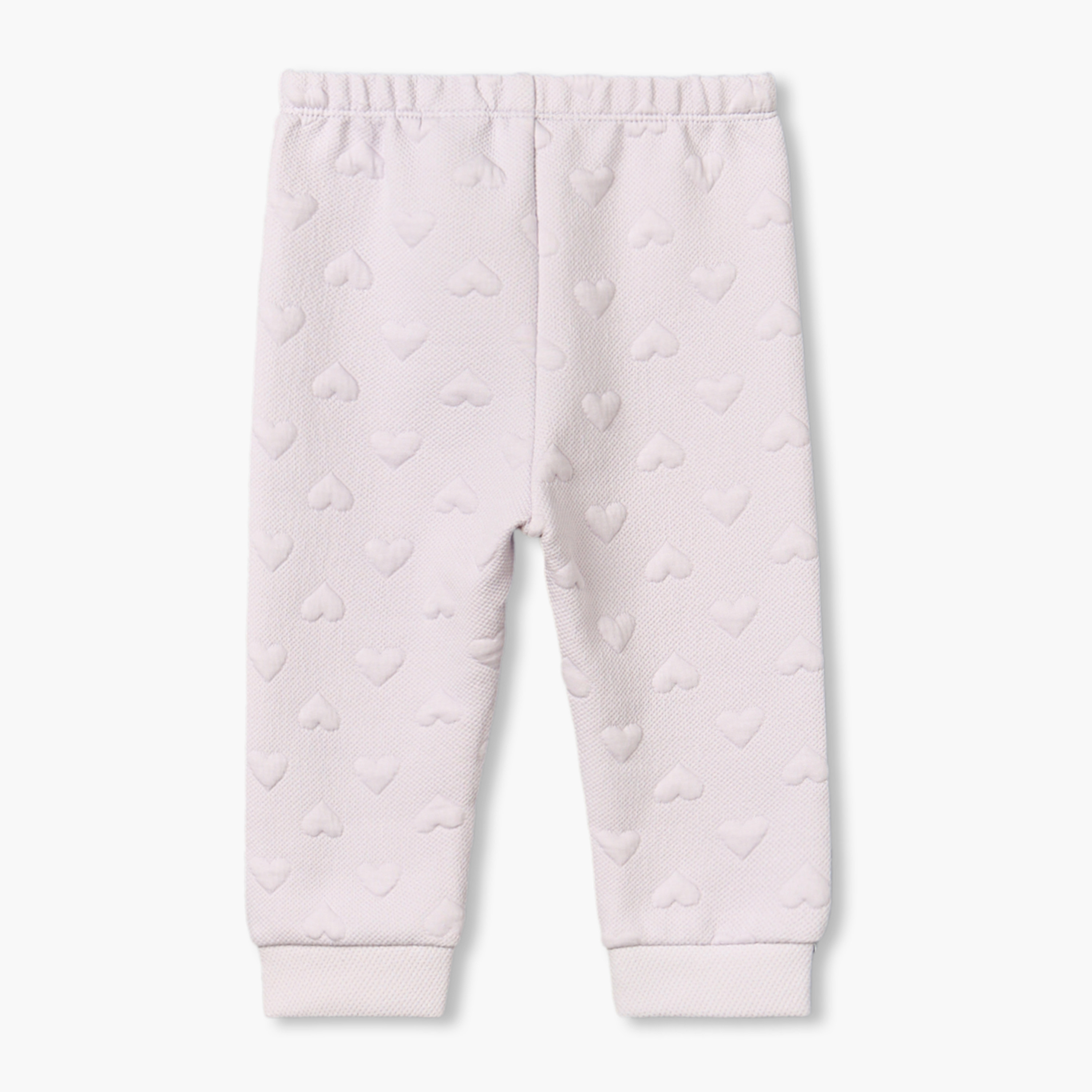 طقم بيجاما قطن بنقوش قلب بارزة وياقة ضيقة وأكمام طويلة من جونيورز-baby-girls-clothing-nightwear-pyjamasets-image-5