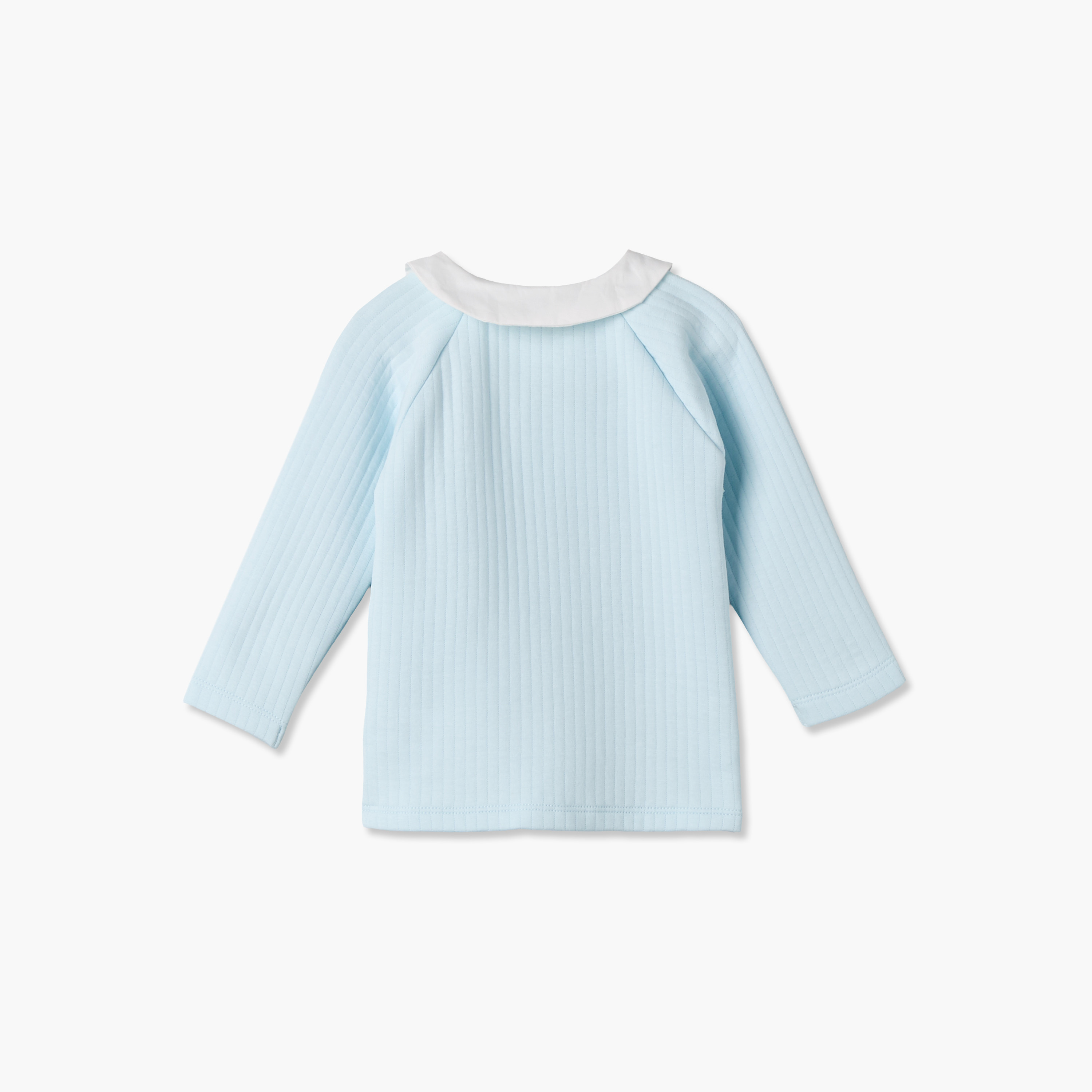 Giggles Collared Long Sleeves Pyjama Set with Ribbed Texture-baby-boys-clothing-nightwear-pyjamasets-image-5
