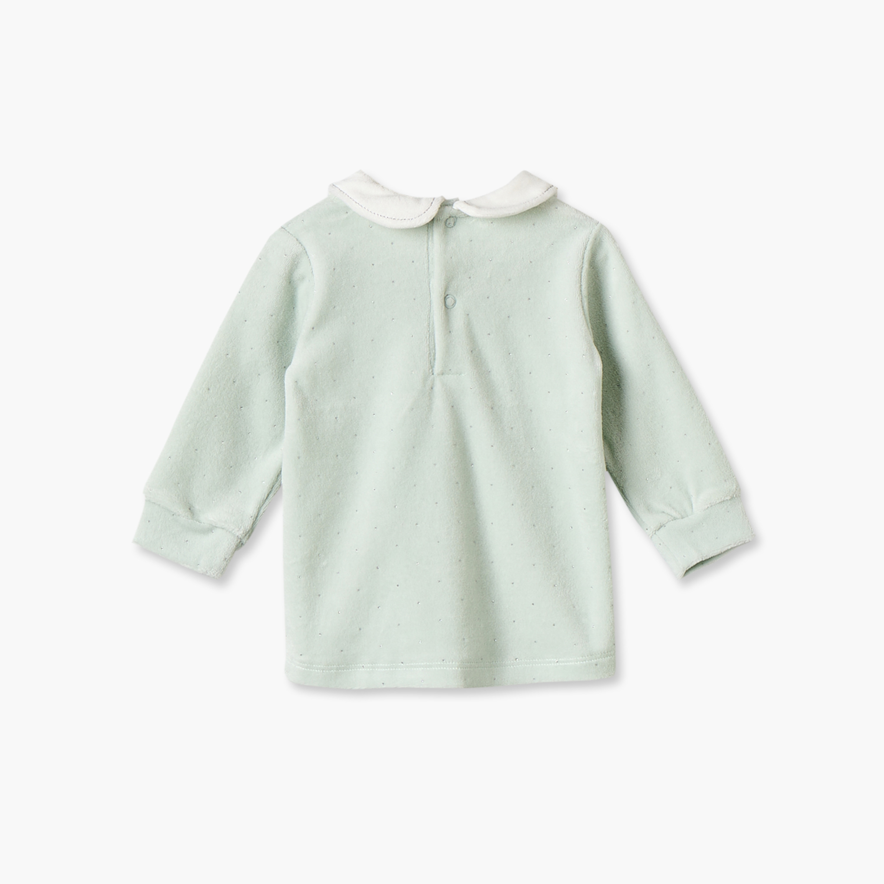 Juniors Peter Pan Collar Long Sleeves Pyjama Set with Floral Embroidery-baby-girls-clothing-nightwear-pyjamasets-image-4