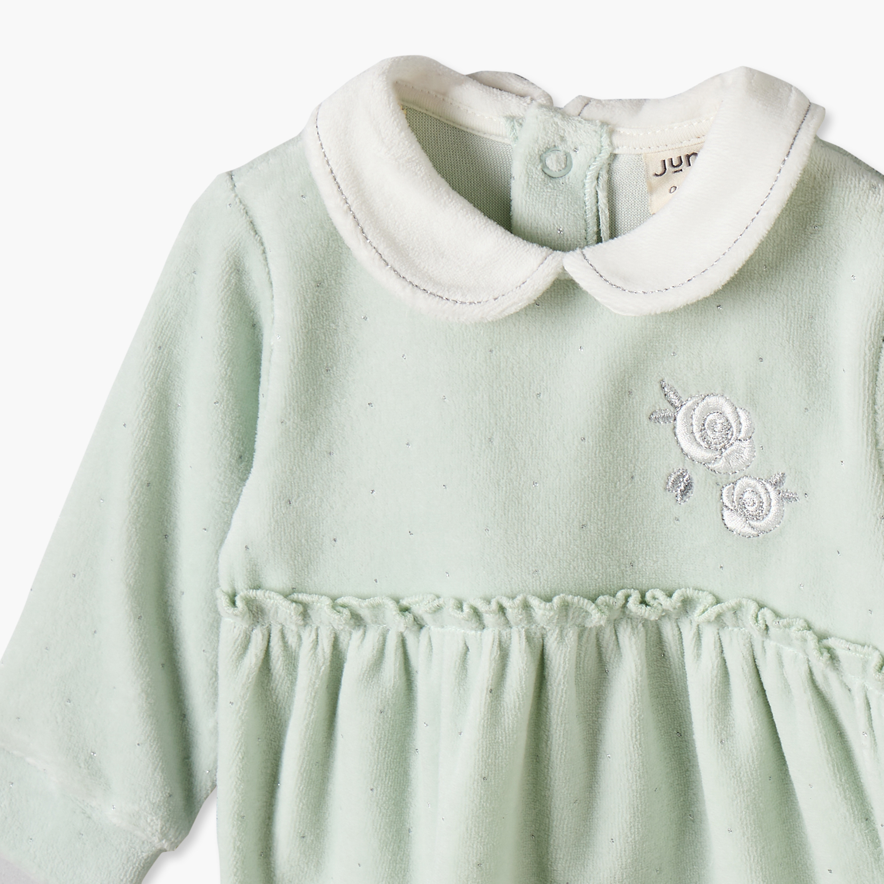 Juniors Peter Pan Collar Long Sleeves Pyjama Set with Floral Embroidery-baby-girls-clothing-nightwear-pyjamasets-image-7
