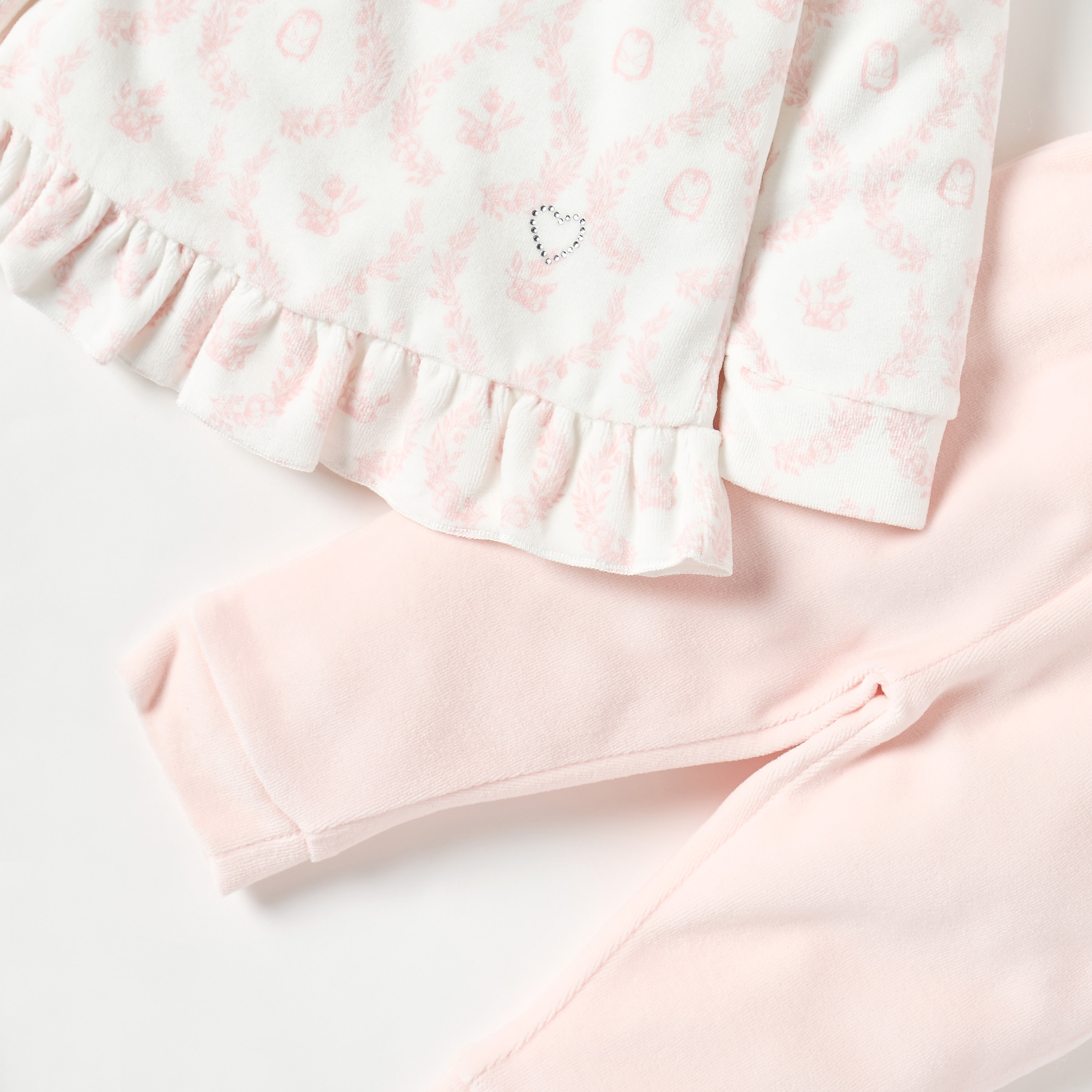 Giggles Floral Print Long Sleeves T-shirt and Pyjama Set-baby-girls-clothing-nightwear-pyjamasets-image-4