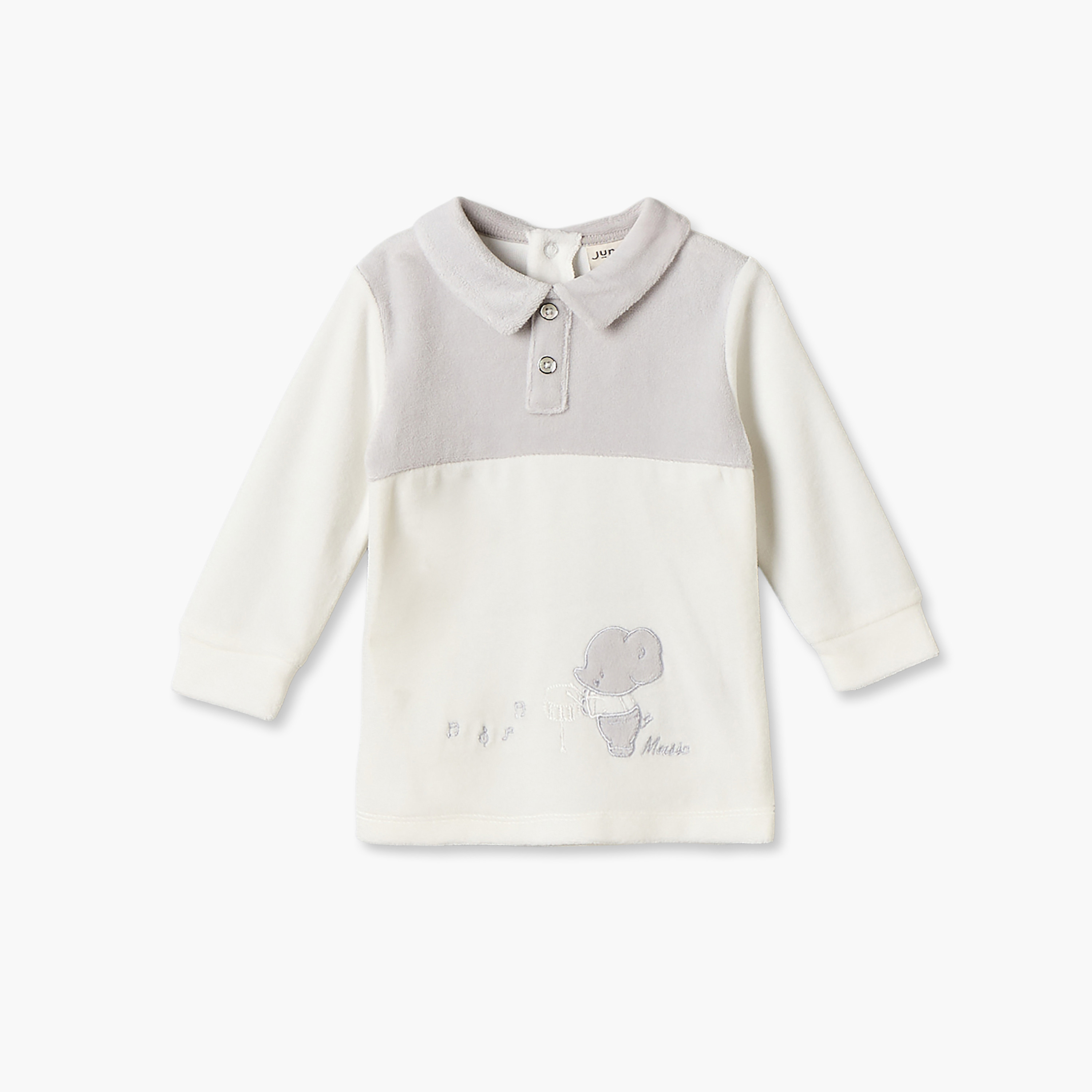 طقم بيجاما بياقة وأكمام طويلة وتصميم كتل ألوان من جونيورز-baby-boys-clothing-nightwear-pyjamasets-image-2