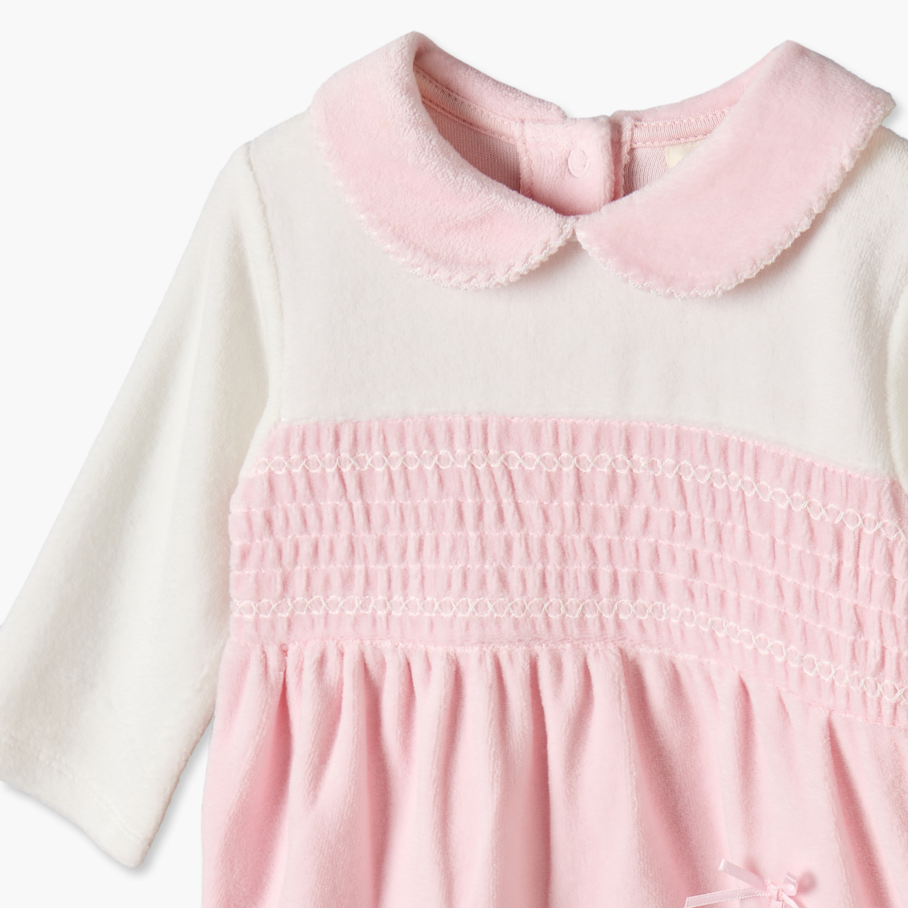 Giggles Collared Long Sleeves Pyjama Set with Shirred Panel-baby-girls-clothing-nightwear-pyjamasets-image-7
