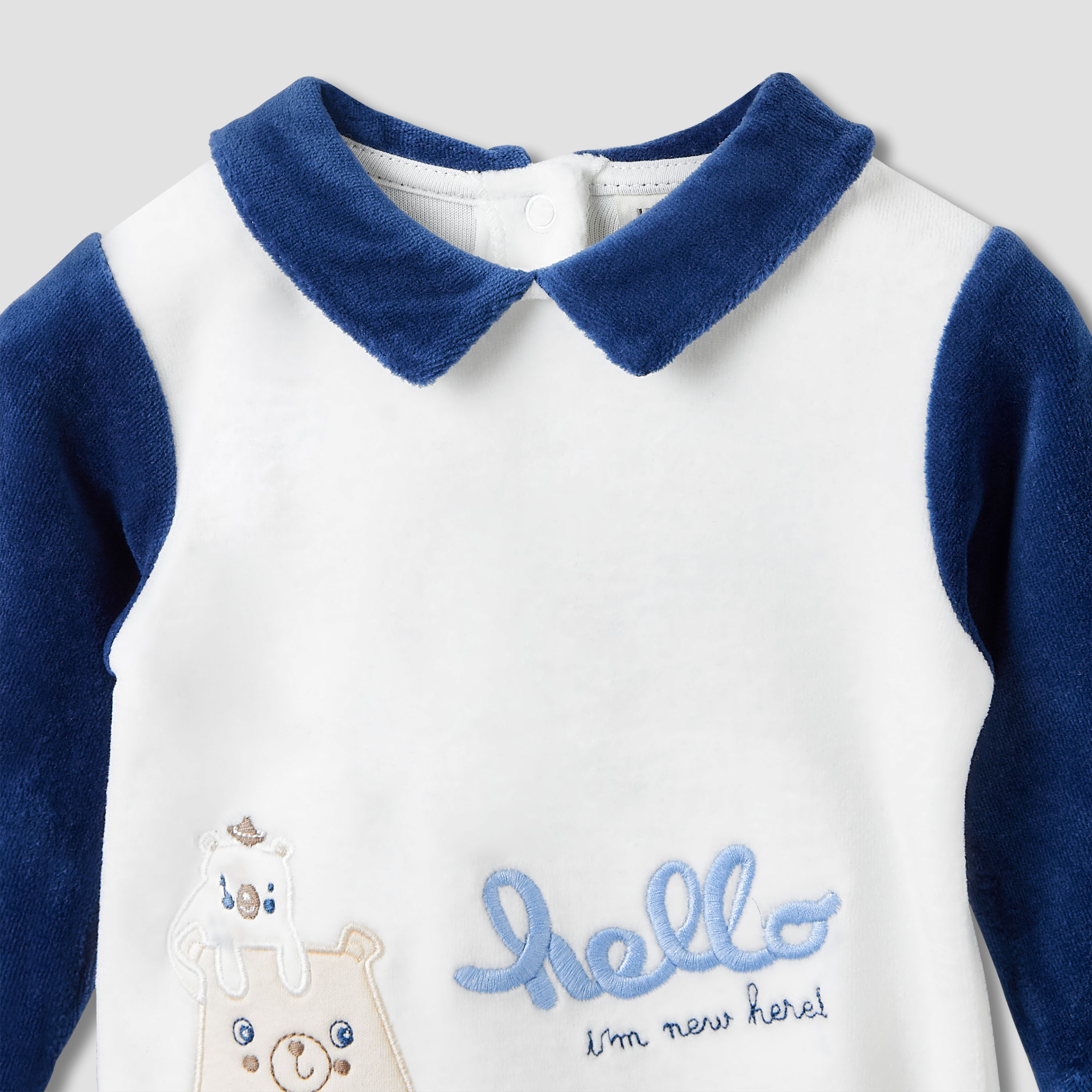Juniors Pyjama Set with Applique Detail - Long Sleeves - Collar-baby-boys-clothing-winterwear-setsandcoords-image-4