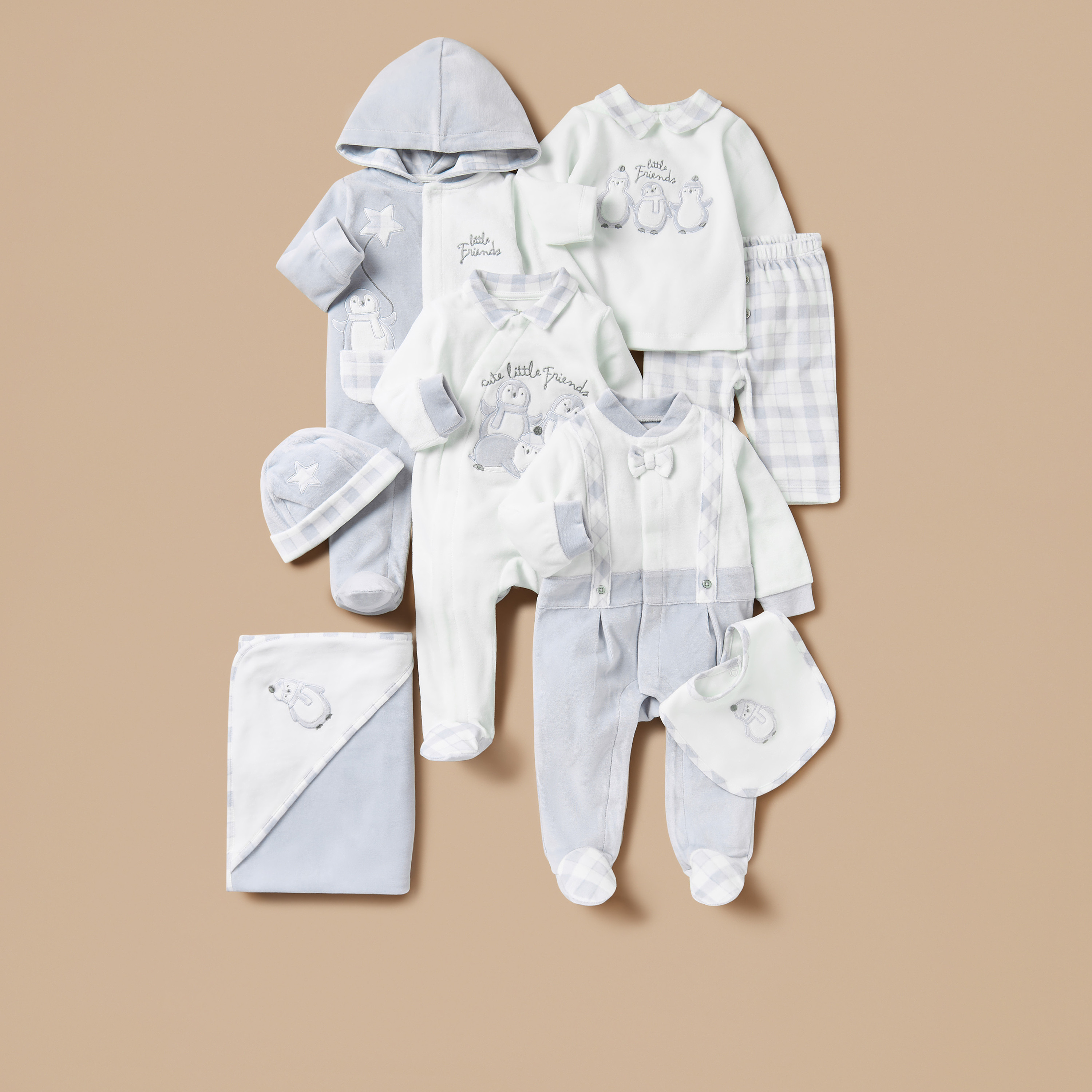بدلة نوم مغلقة القدمين بقبعة وزخارف بطريق من جيجلز-baby-boys-clothing-nightwear-sleepsuits-image-5