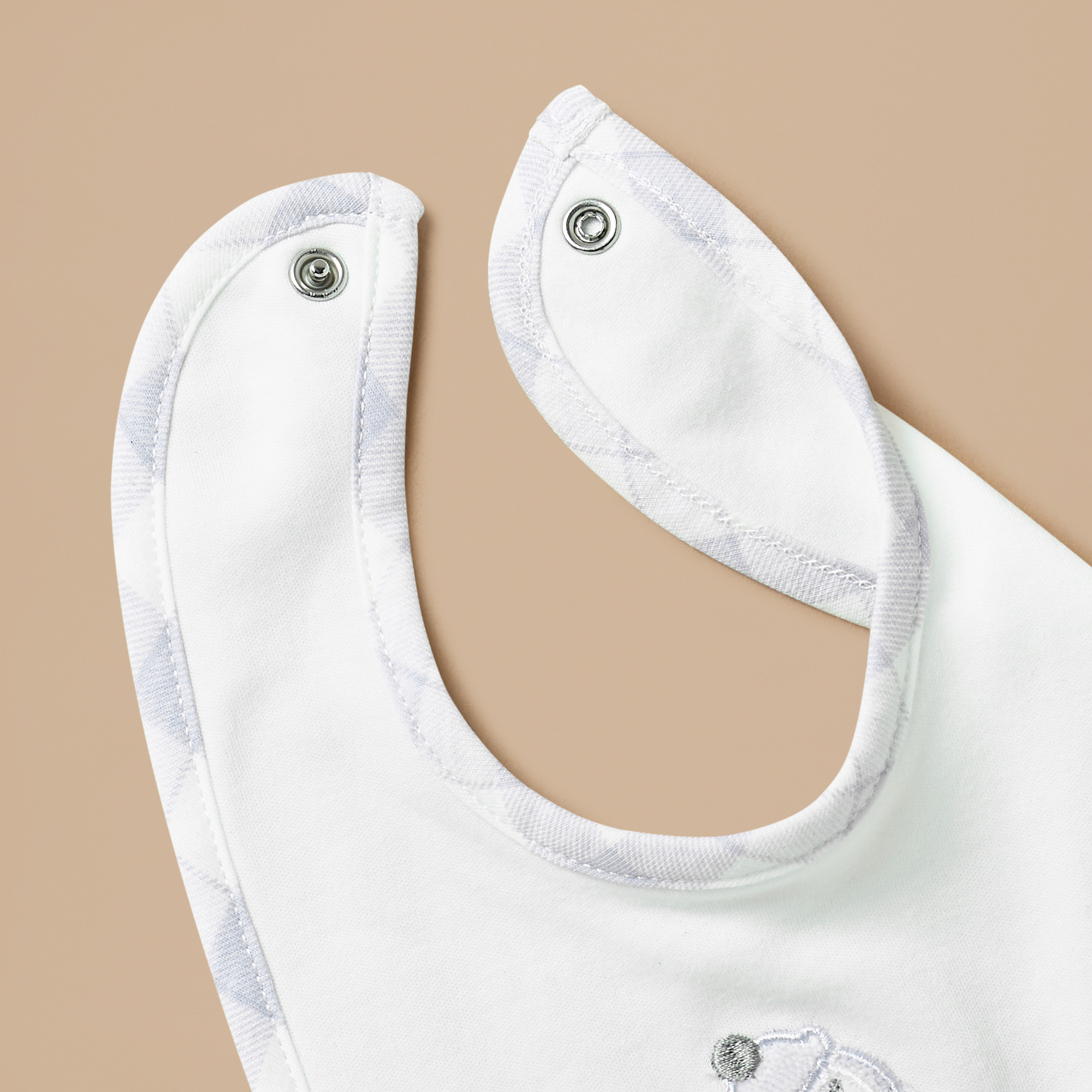 Giggles Penguin Applique Bib with Snap Button Fastening-baby-feeding-bibs-image-4