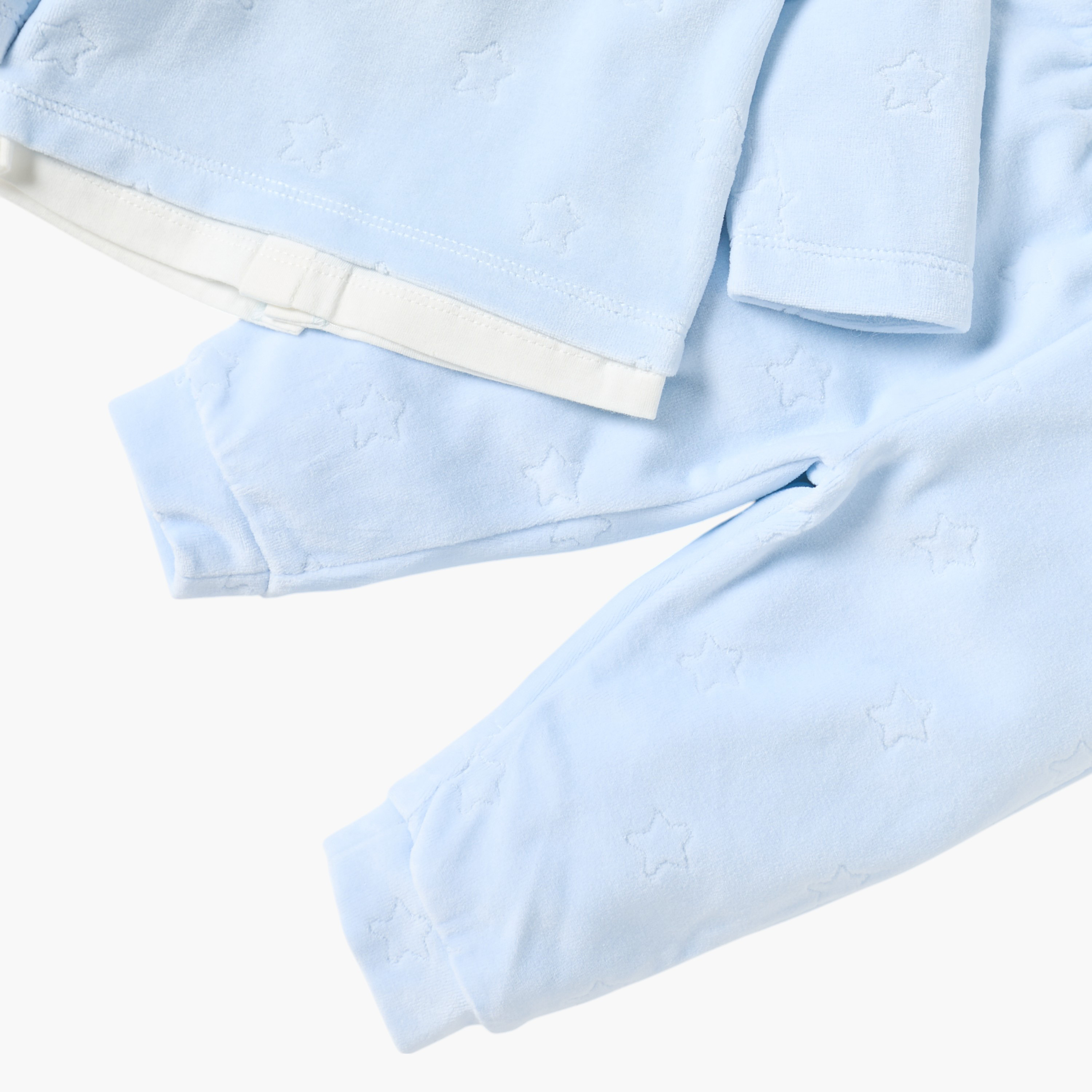 طقم بنطلون بيجاما وبلوزة قطيفة بنقوش من جيجلز-baby-boys-clothing-nightwear-pyjamasets-image-5