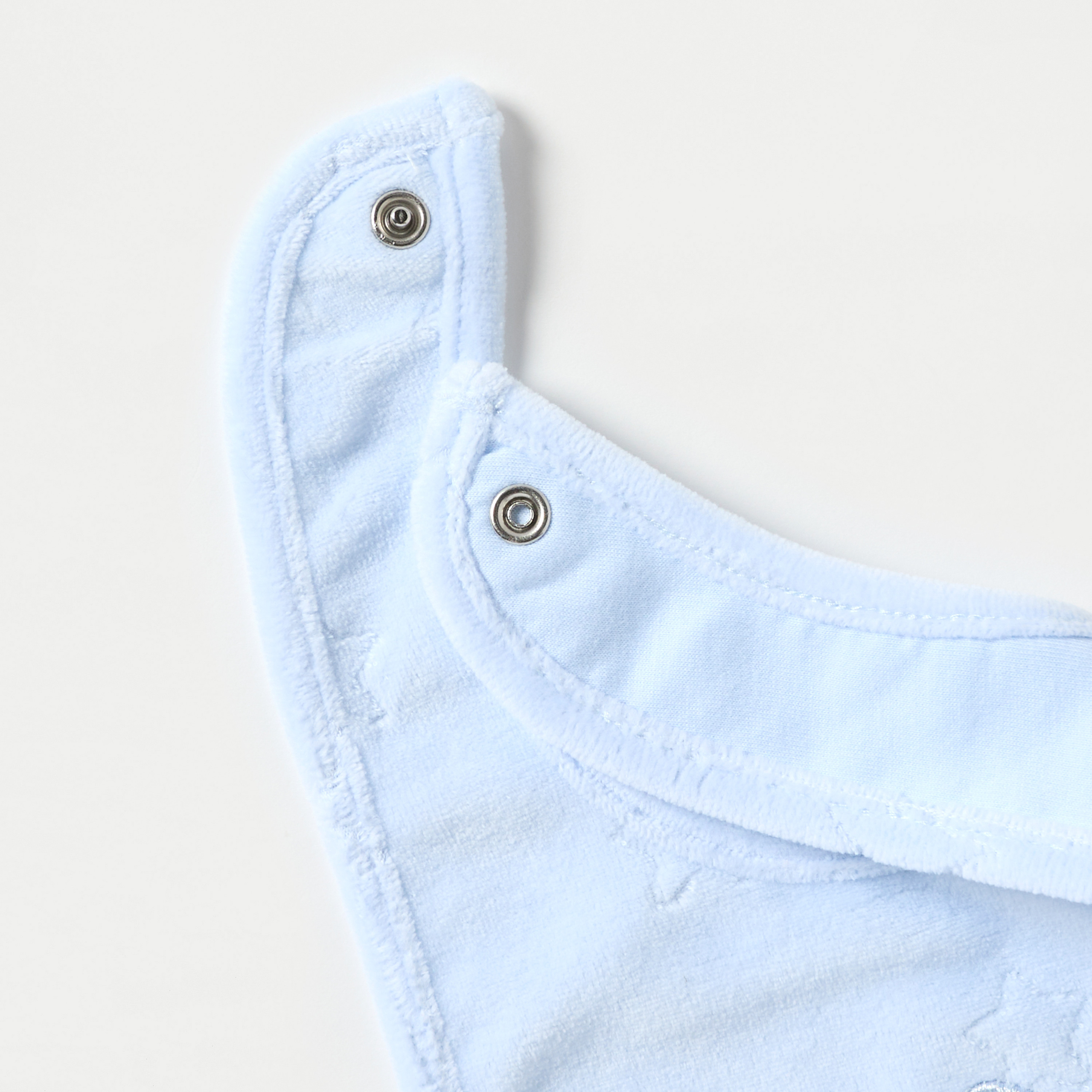 Giggles Star Applique Bib with Snap Button Closure-baby-feeding-bibs-image-4