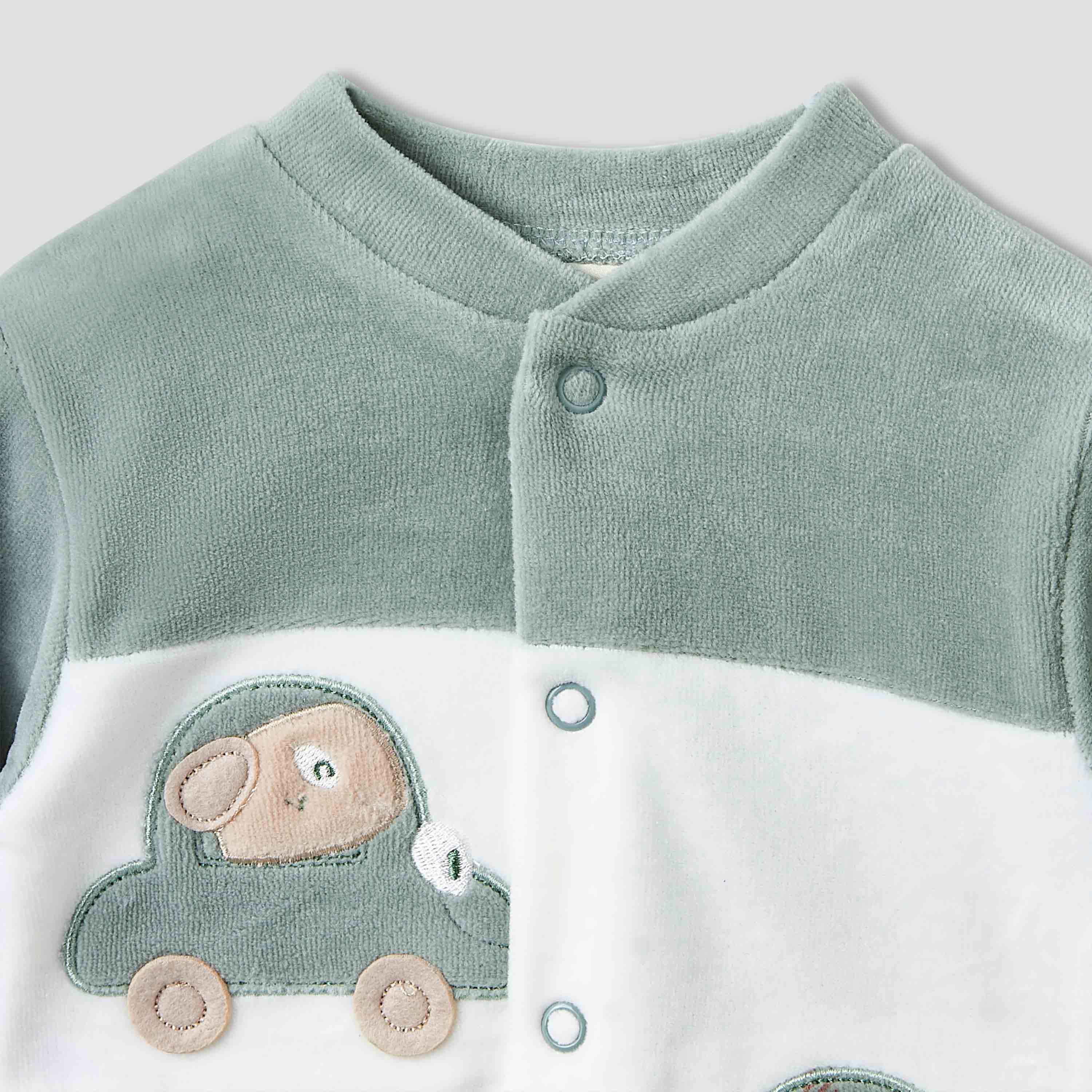 طقم بيجاما بياقة مستديرة وأكمام طويلة وزخارف سيارة من جونيورز-baby-boys-clothing-winterwear-setsandcoords-image-6