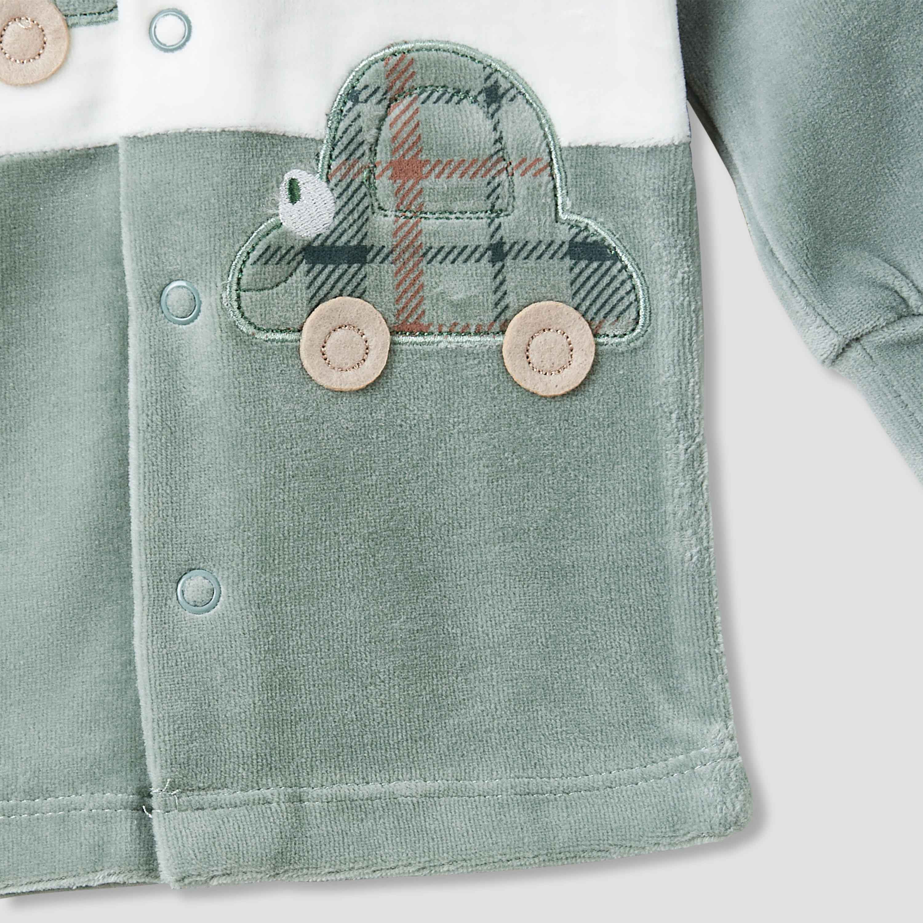 طقم بيجاما بياقة مستديرة وأكمام طويلة وزخارف سيارة من جونيورز-baby-boys-clothing-winterwear-setsandcoords-image-5