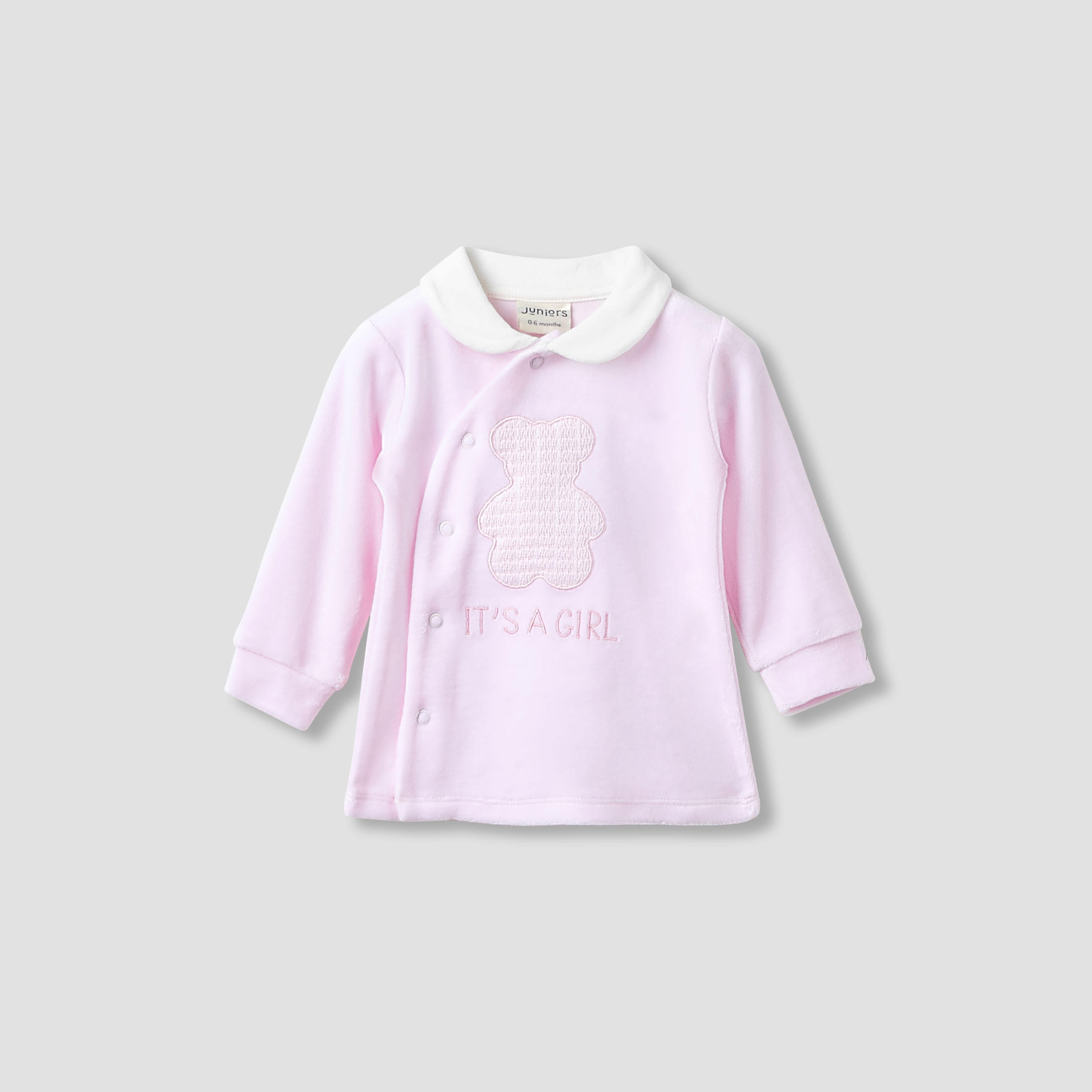 Juniors Pyjama Set with Bear Applique - Long Sleeves - Collar-baby-girls-clothing-nightwear-pyjamasets-image-2