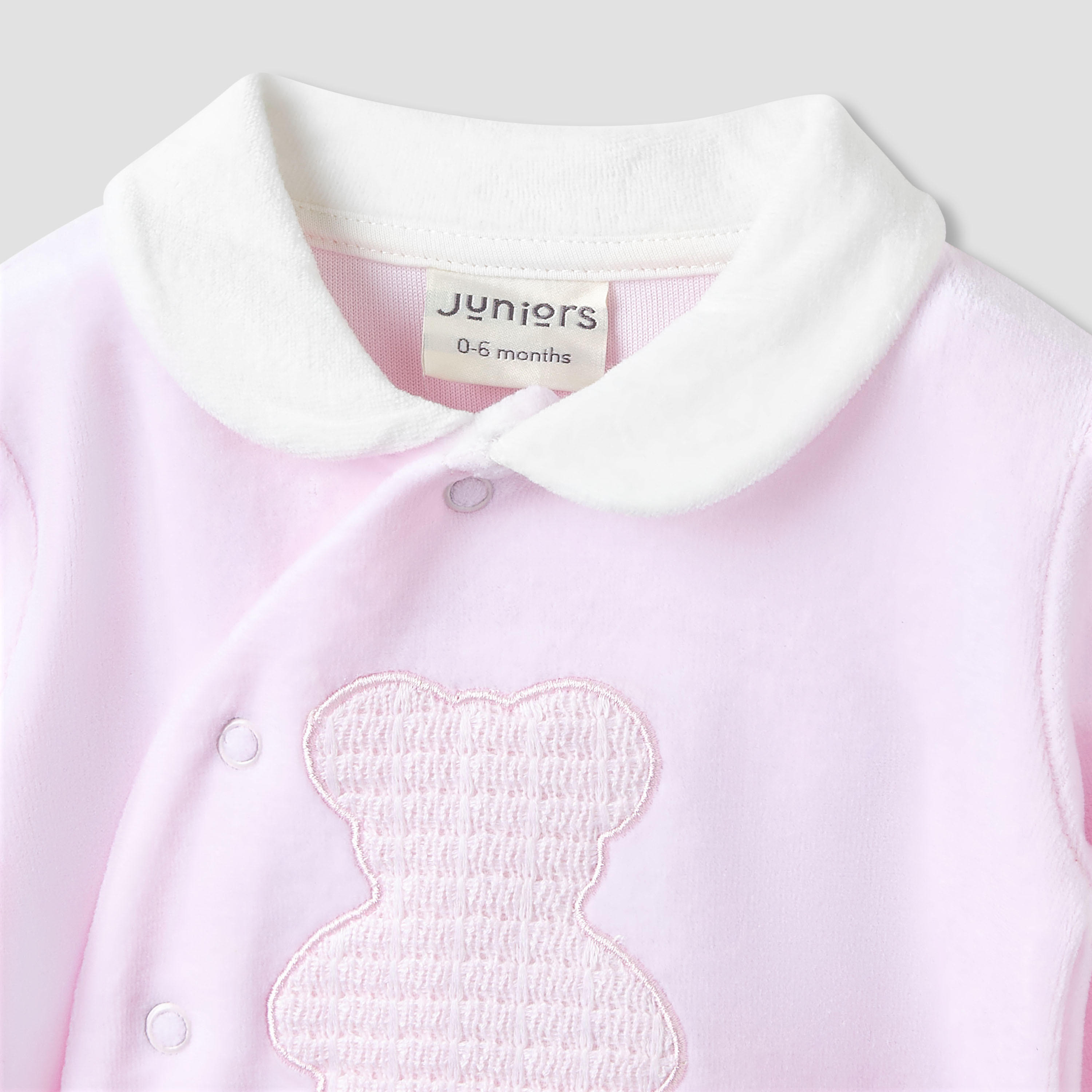 Juniors Pyjama Set with Bear Applique - Long Sleeves - Collar-baby-girls-clothing-nightwear-pyjamasets-image-4