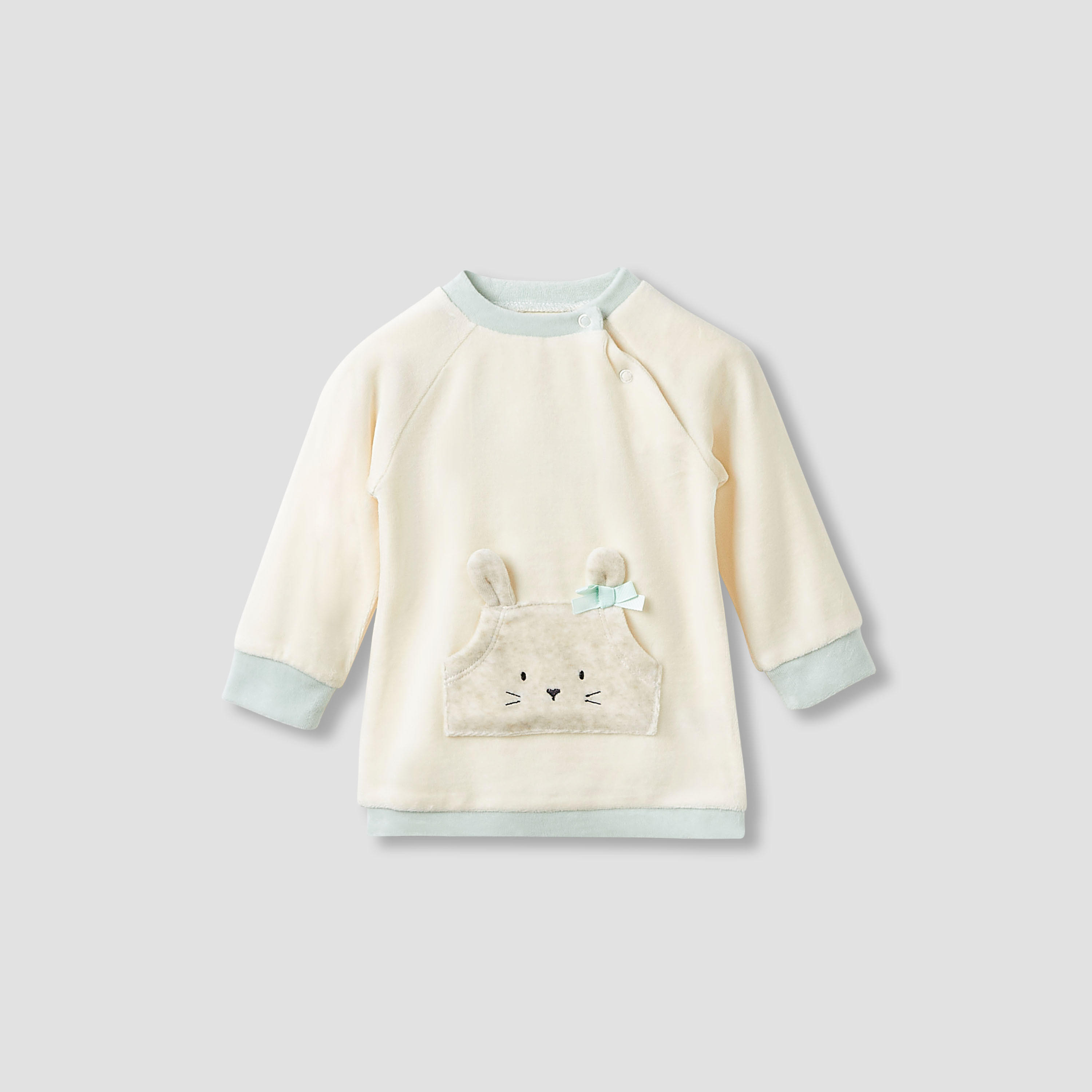 Juniors Pyjama Set with Bunny Applique - Long Sleeves - Crew Neck-baby-girls-clothing-nightwear-pyjamasets-image-2
