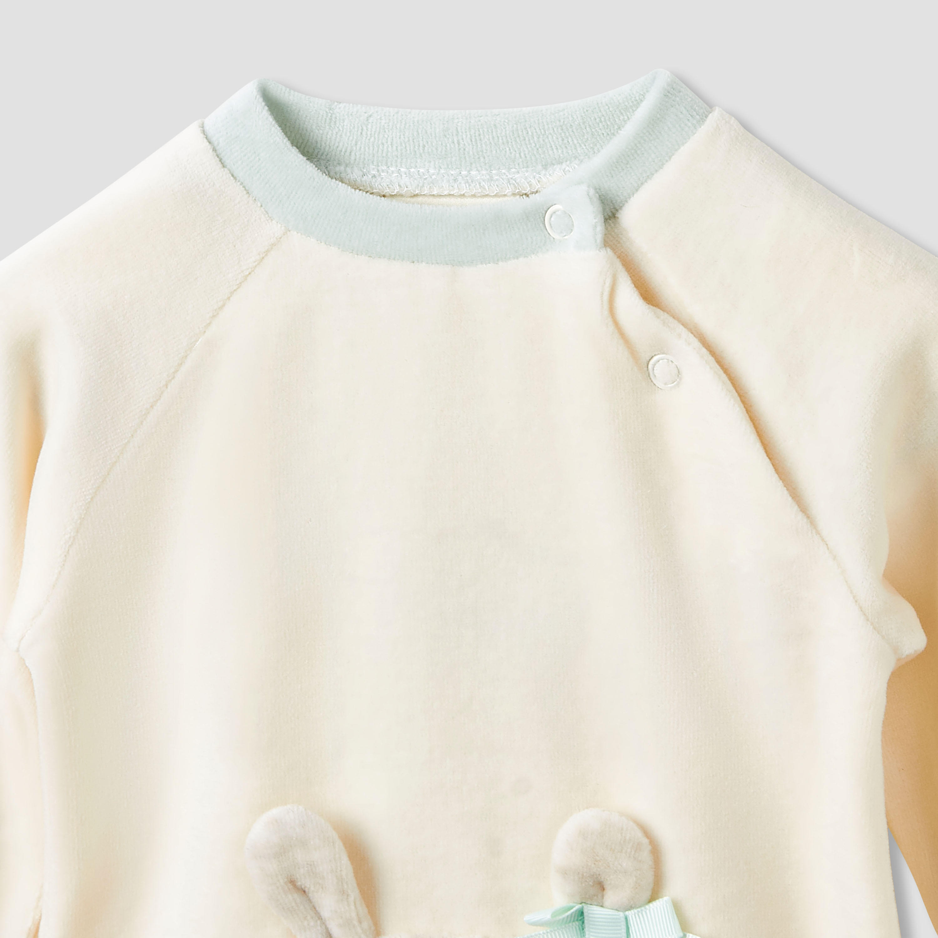 Juniors Pyjama Set with Bunny Applique - Long Sleeves - Crew Neck-baby-girls-clothing-nightwear-pyjamasets-image-4