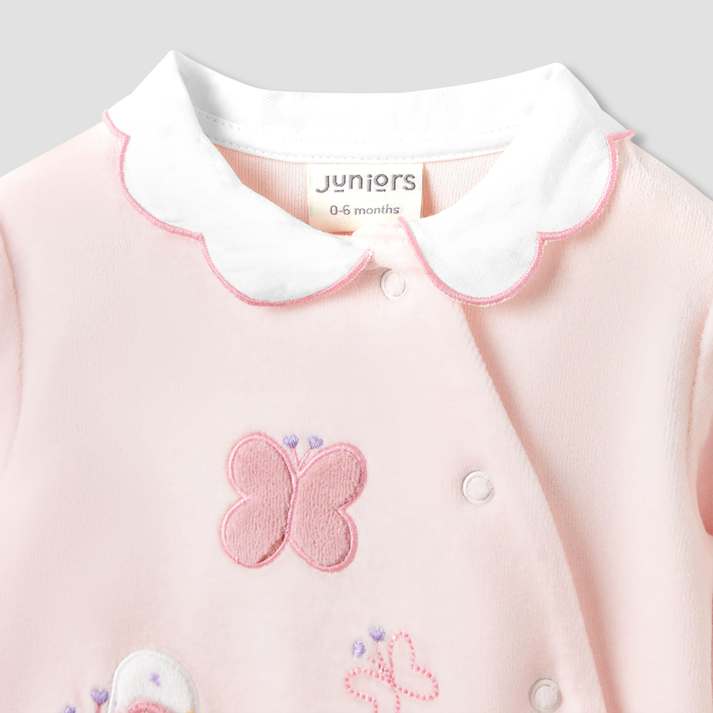 Juniors Pyjama Set with Butterfly Applique - Long Sleeves - Collar-baby-girls-clothing-nightwear-pyjamasets-image-4