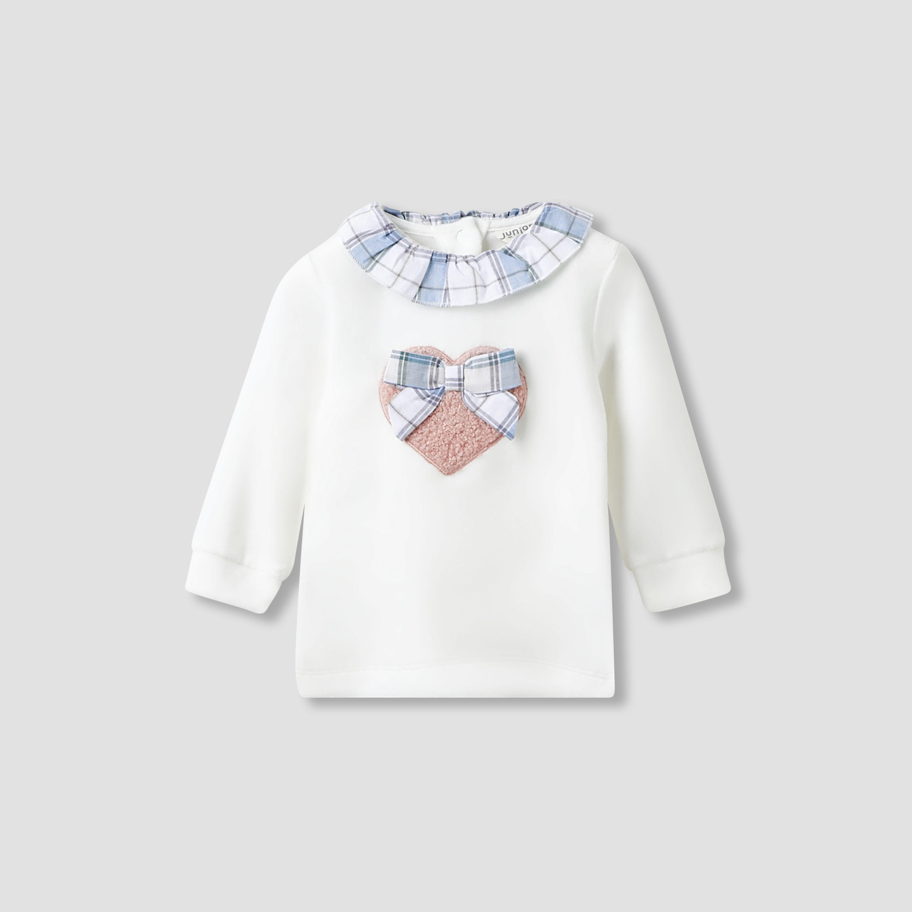 Juniors Pyjama Set with Heart Applique Detail - Long Sleeves - Collar-baby-girls-clothing-nightwear-pyjamasets-image-2