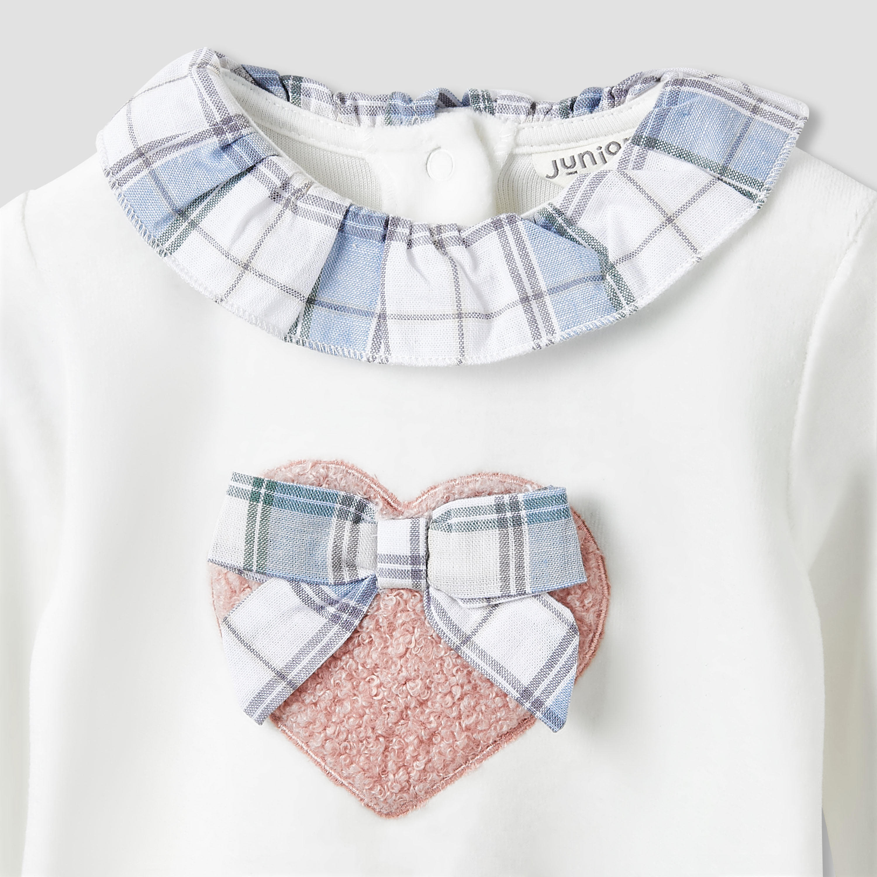 Juniors Pyjama Set with Heart Applique Detail - Long Sleeves - Collar-baby-girls-clothing-nightwear-pyjamasets-image-4