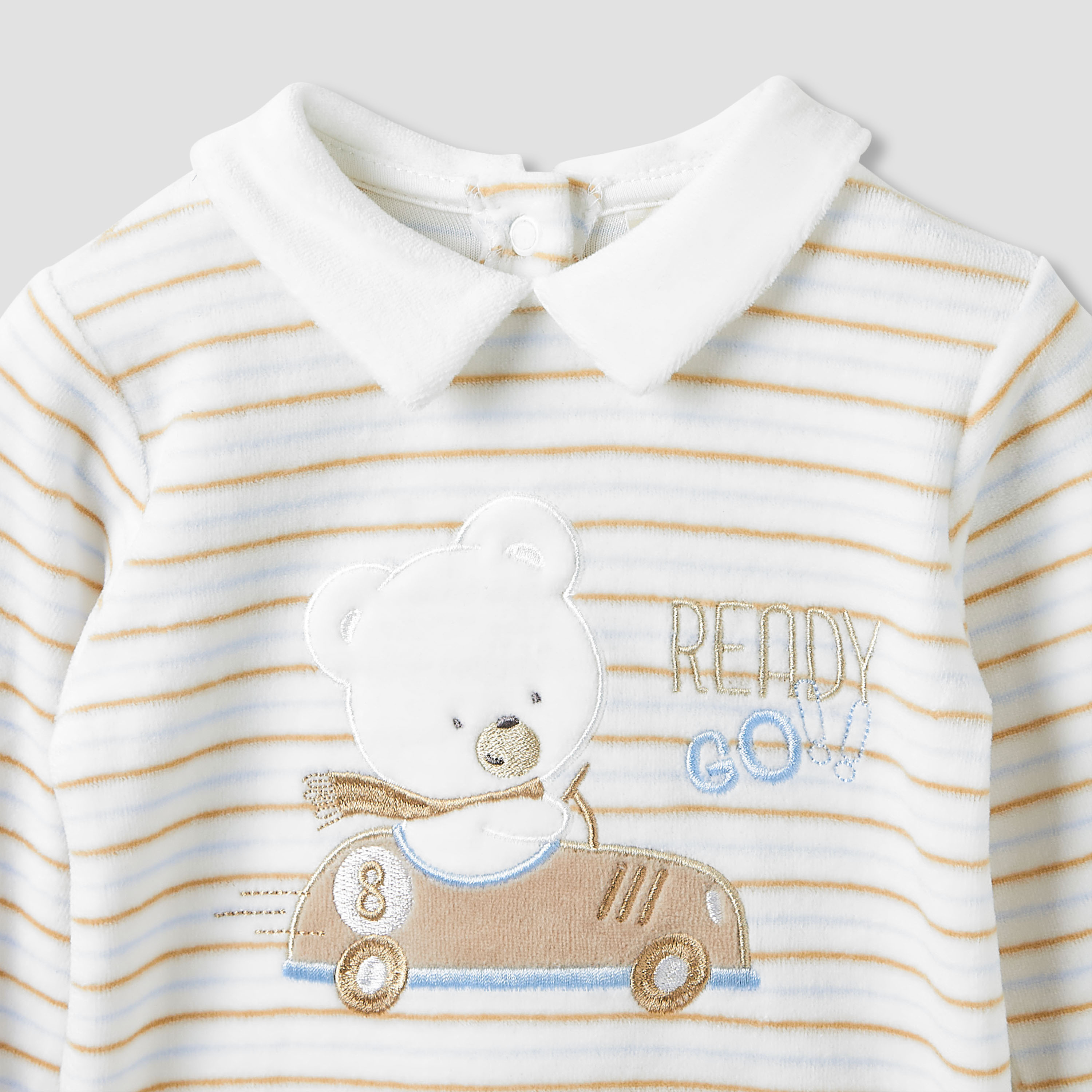 Juniors Pyjama Set with Applique Detail - Long Sleeves - Collar-baby-boys-clothing-winterwear-setsandcoords-image-4