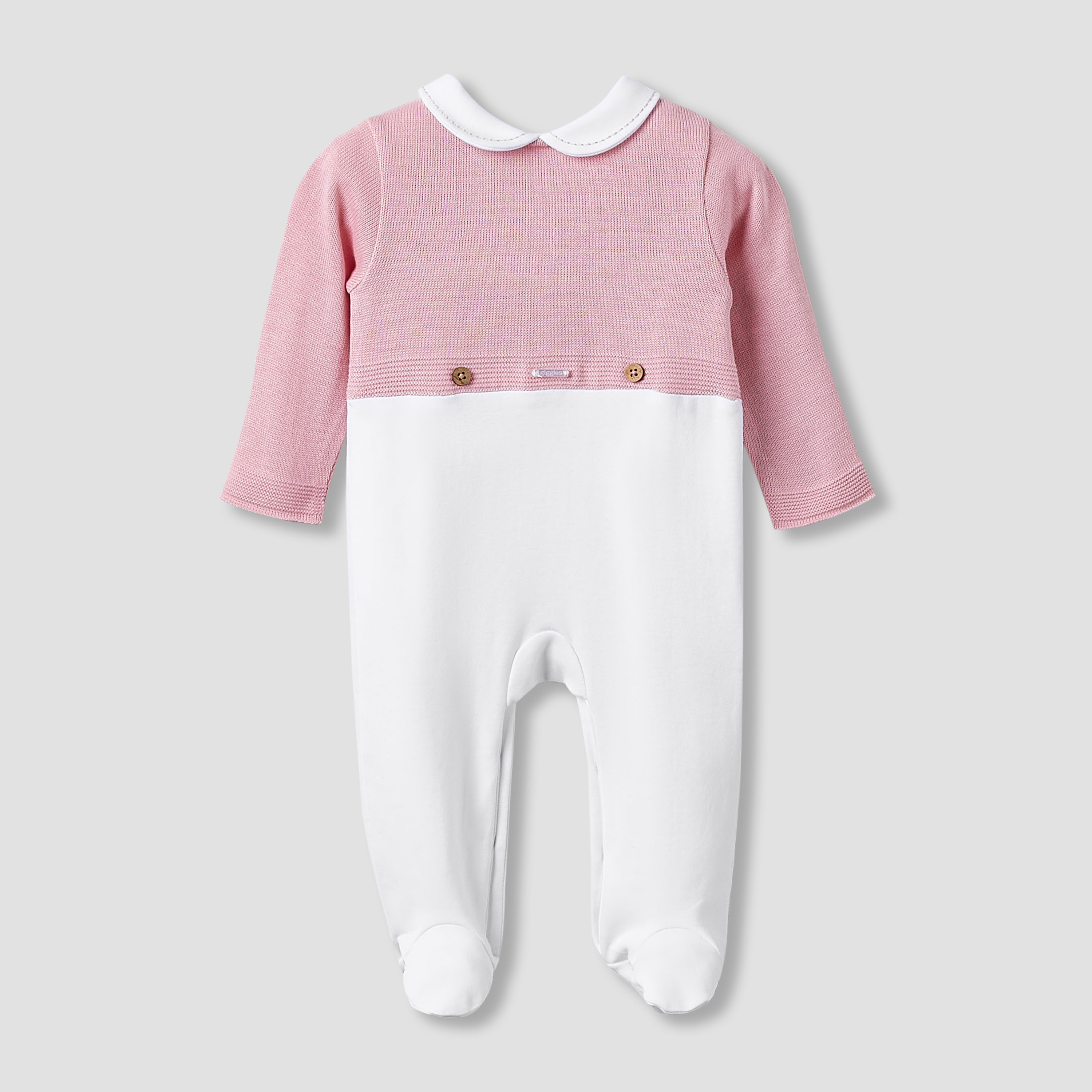 Giggles Collared Sleepsuit with Snap Button Closure - Long Sleeves-baby-girls-clothing-nightwear-sleepsuits-image-1