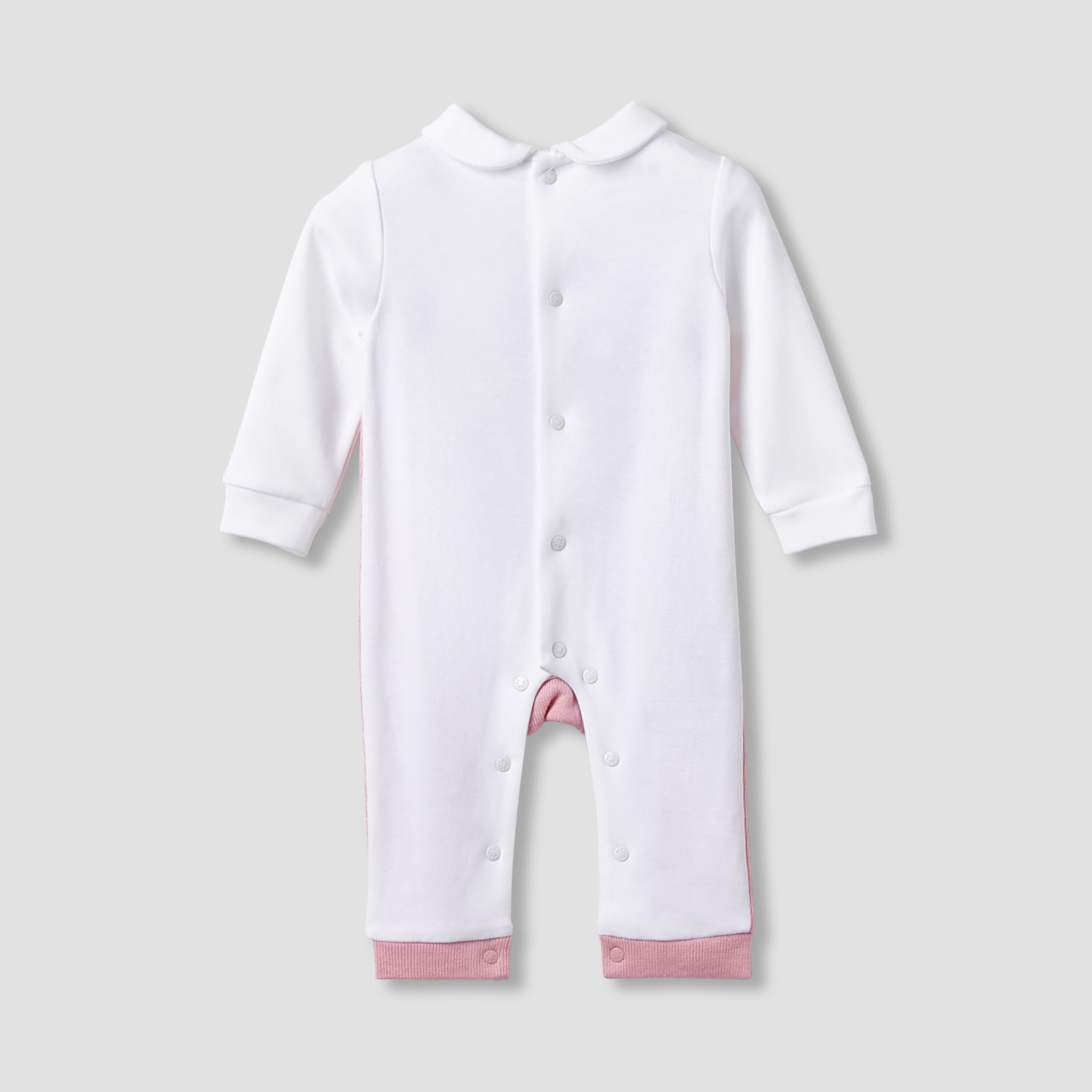Giggles Peter Pan Collar Sleepsuit with Pocket Detail - Long Sleeves-baby-girls-clothing-nightwear-sleepsuits-image-2