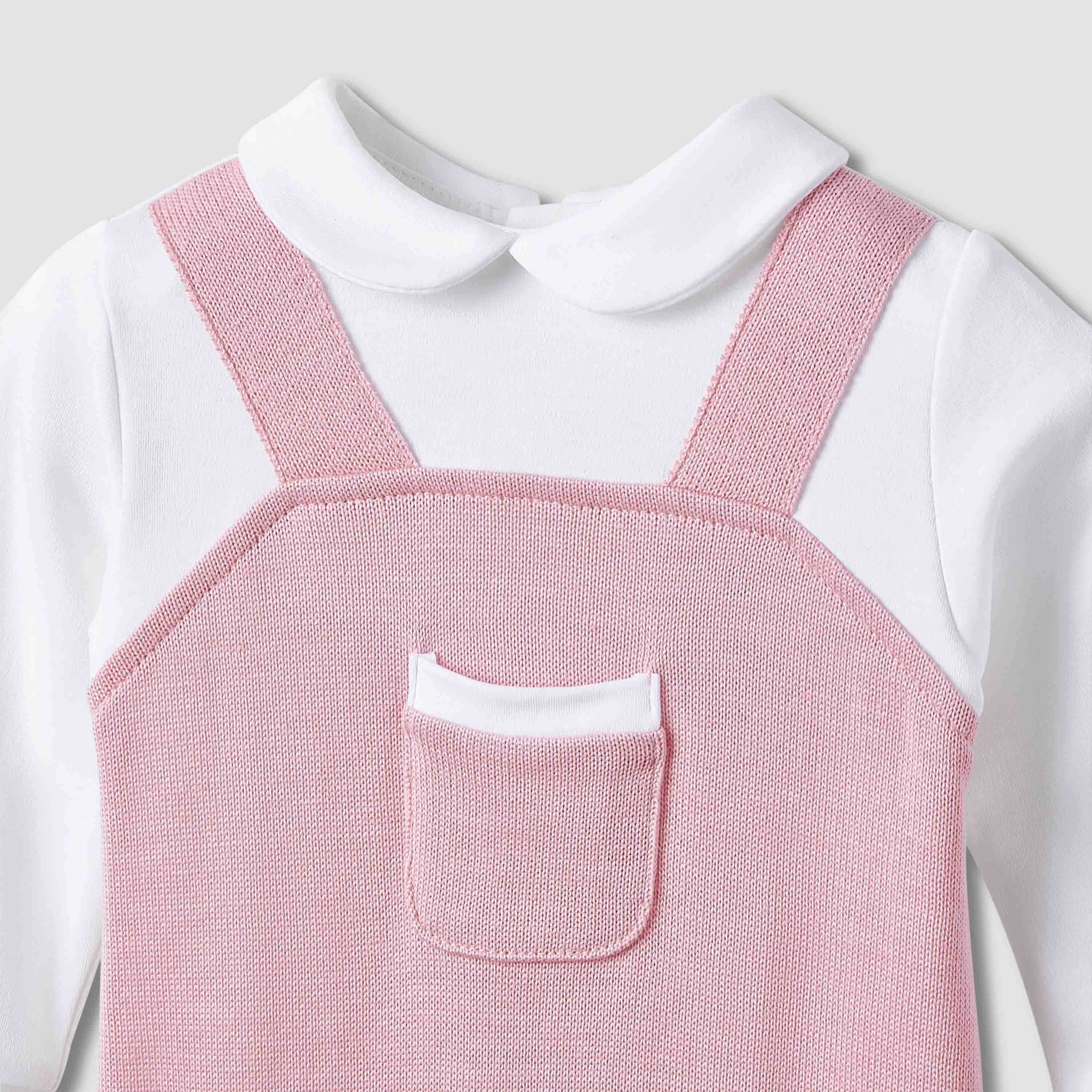 Giggles Peter Pan Collar Sleepsuit with Pocket Detail - Long Sleeves-baby-girls-clothing-nightwear-sleepsuits-image-3