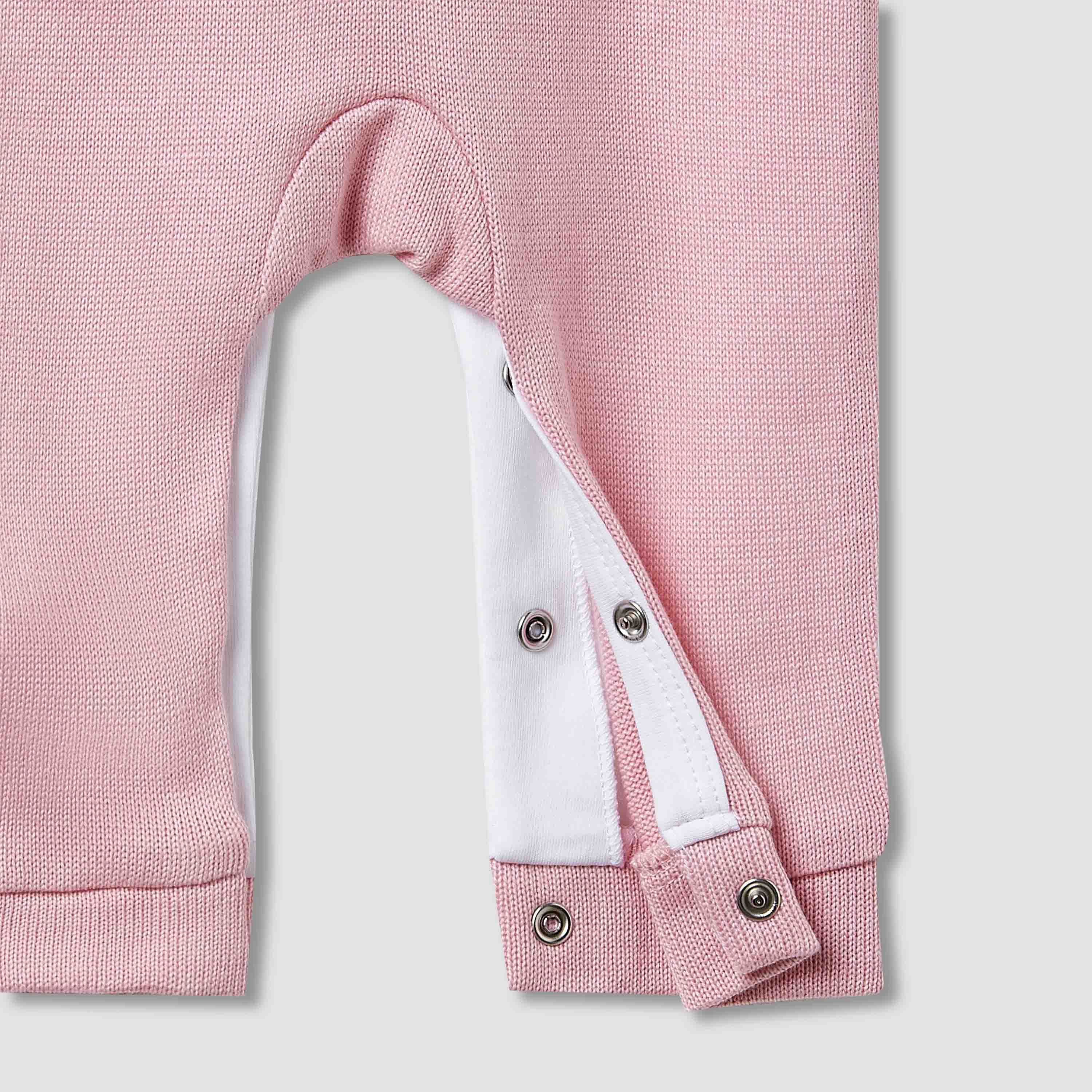 Giggles Peter Pan Collar Sleepsuit with Pocket Detail - Long Sleeves-baby-girls-clothing-nightwear-sleepsuits-image-4