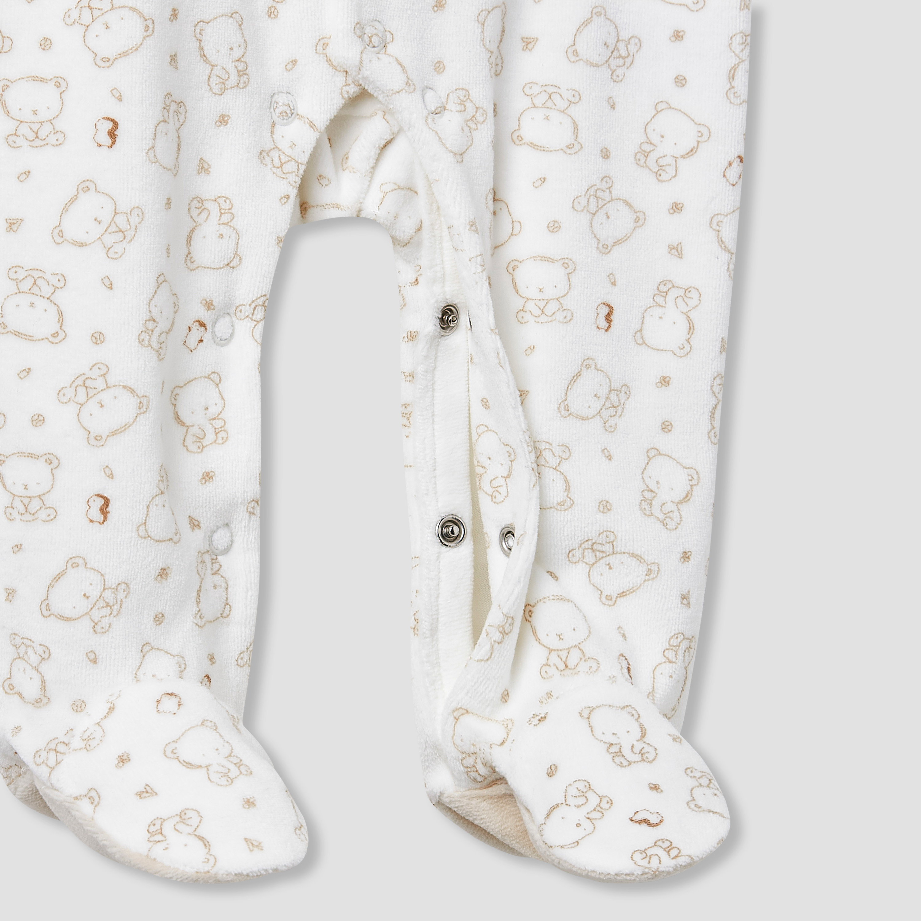 Juniors Crew Neck Sleepsuit with Bear Print - Long Sleeves-baby-boys-clothing-nightwear-sleepsuits-image-4