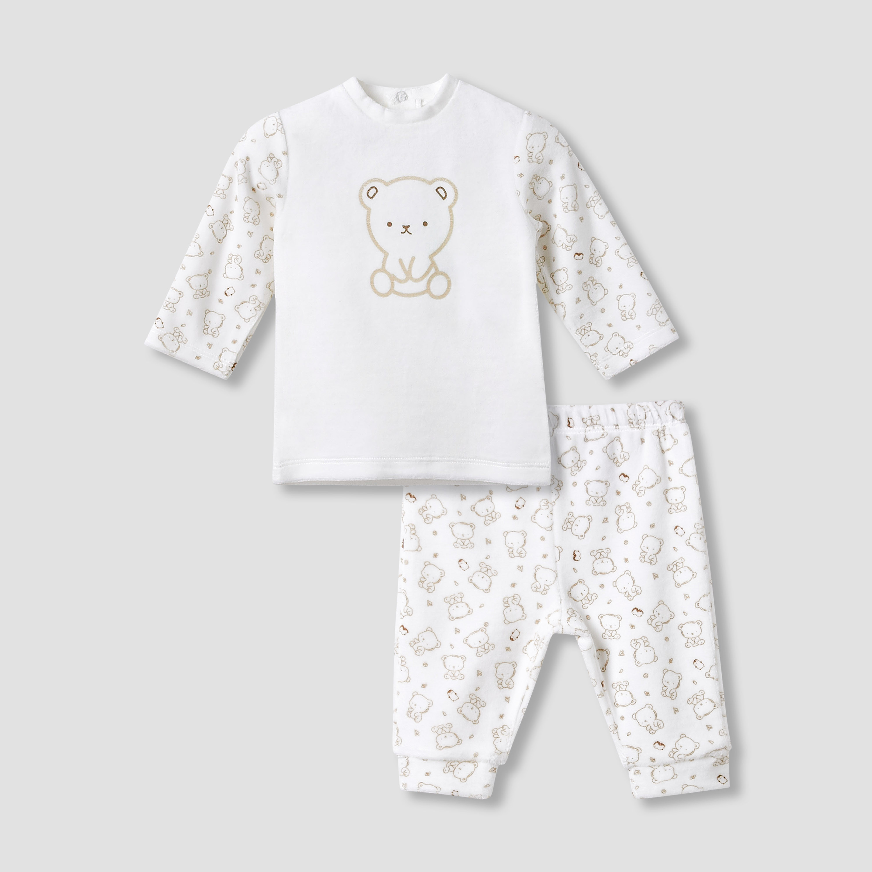 Juniors Pyjama Set with Bear Print - Long Sleeves - Crew Neck-baby-boys-clothing-nightwear-pyjamasets-image-1