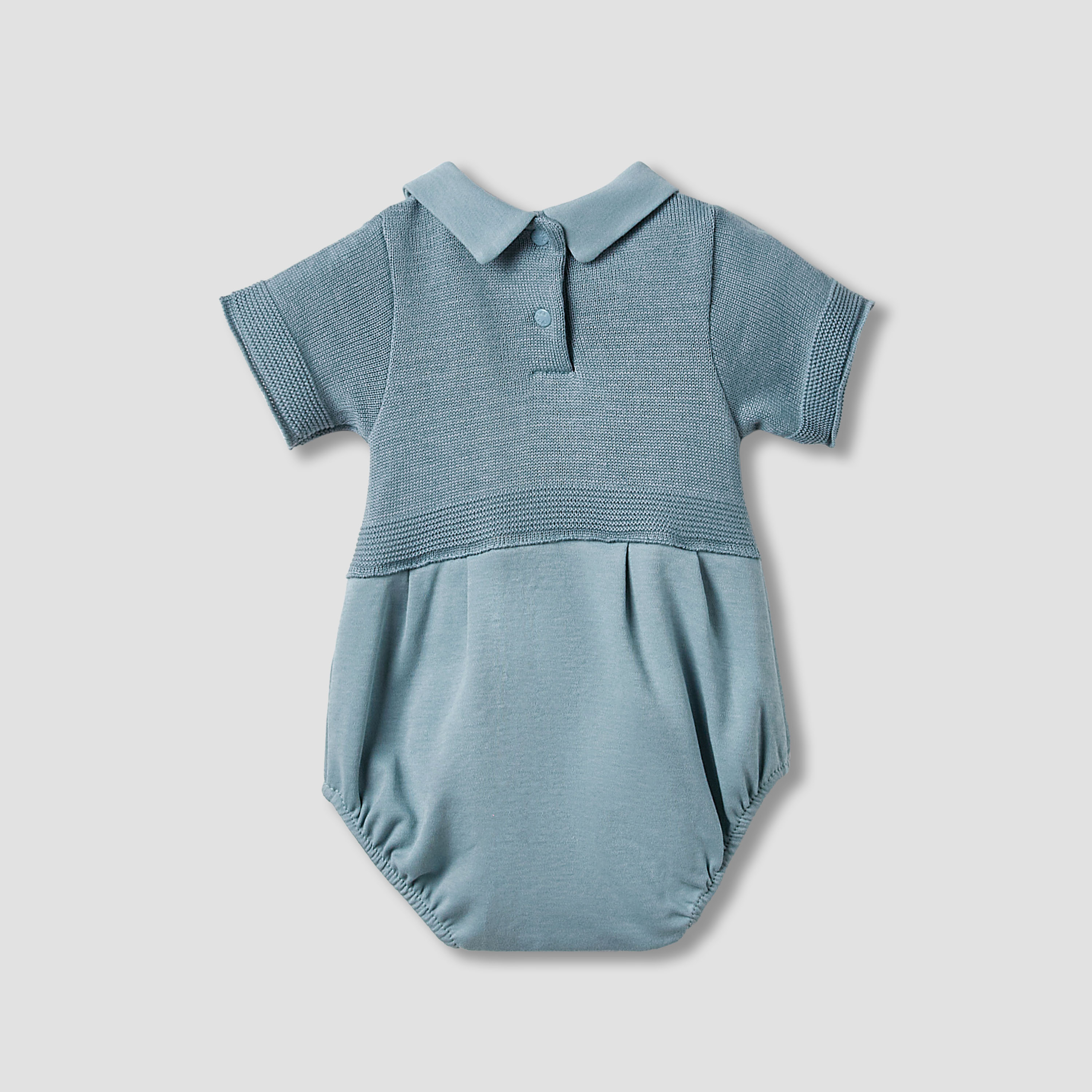 Giggles Collared Bodysuit with Snap Button Closure - Short Sleeves-baby-boys-clothing-bodysuits-image-2