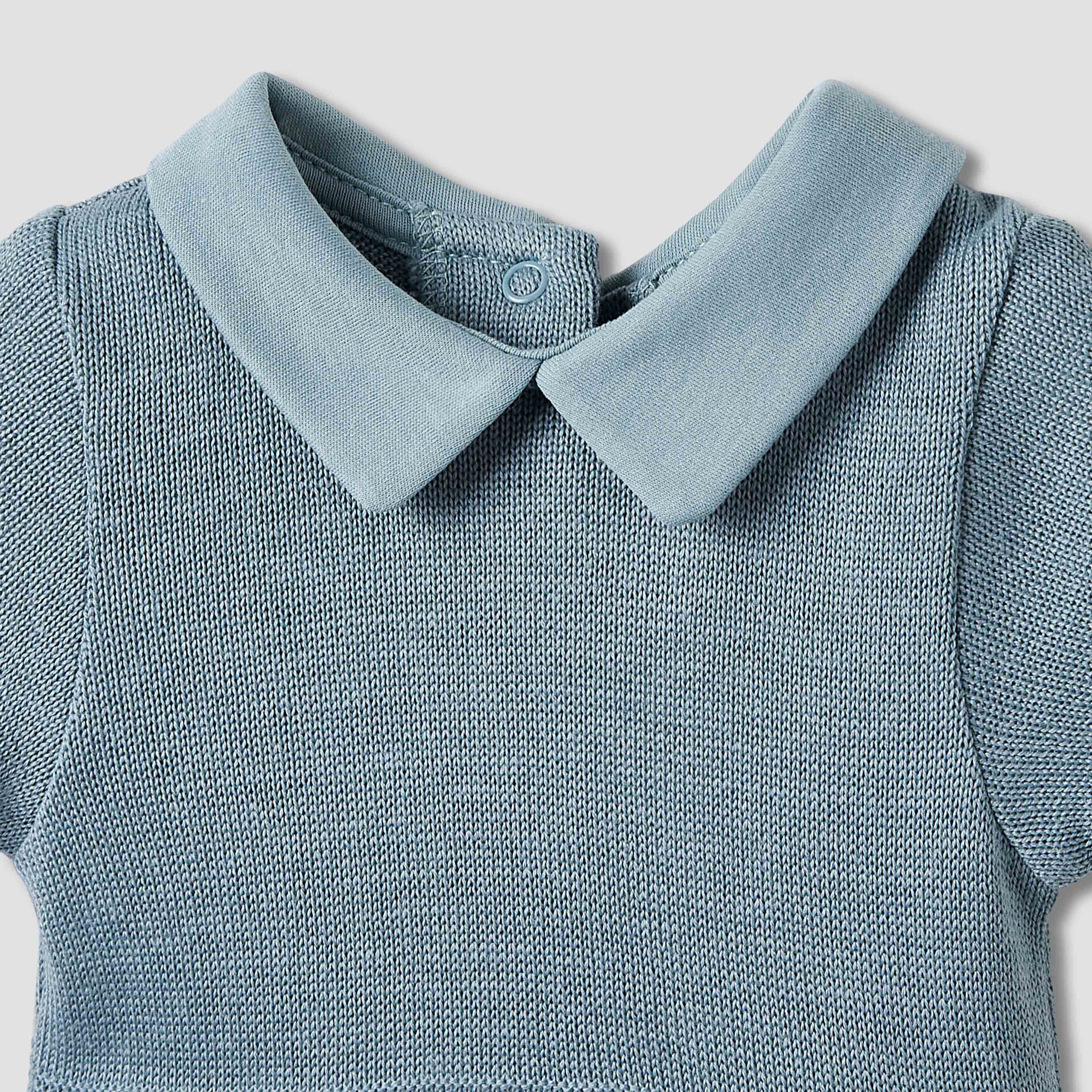 Giggles Collared Bodysuit with Snap Button Closure - Short Sleeves-baby-boys-clothing-bodysuits-image-3