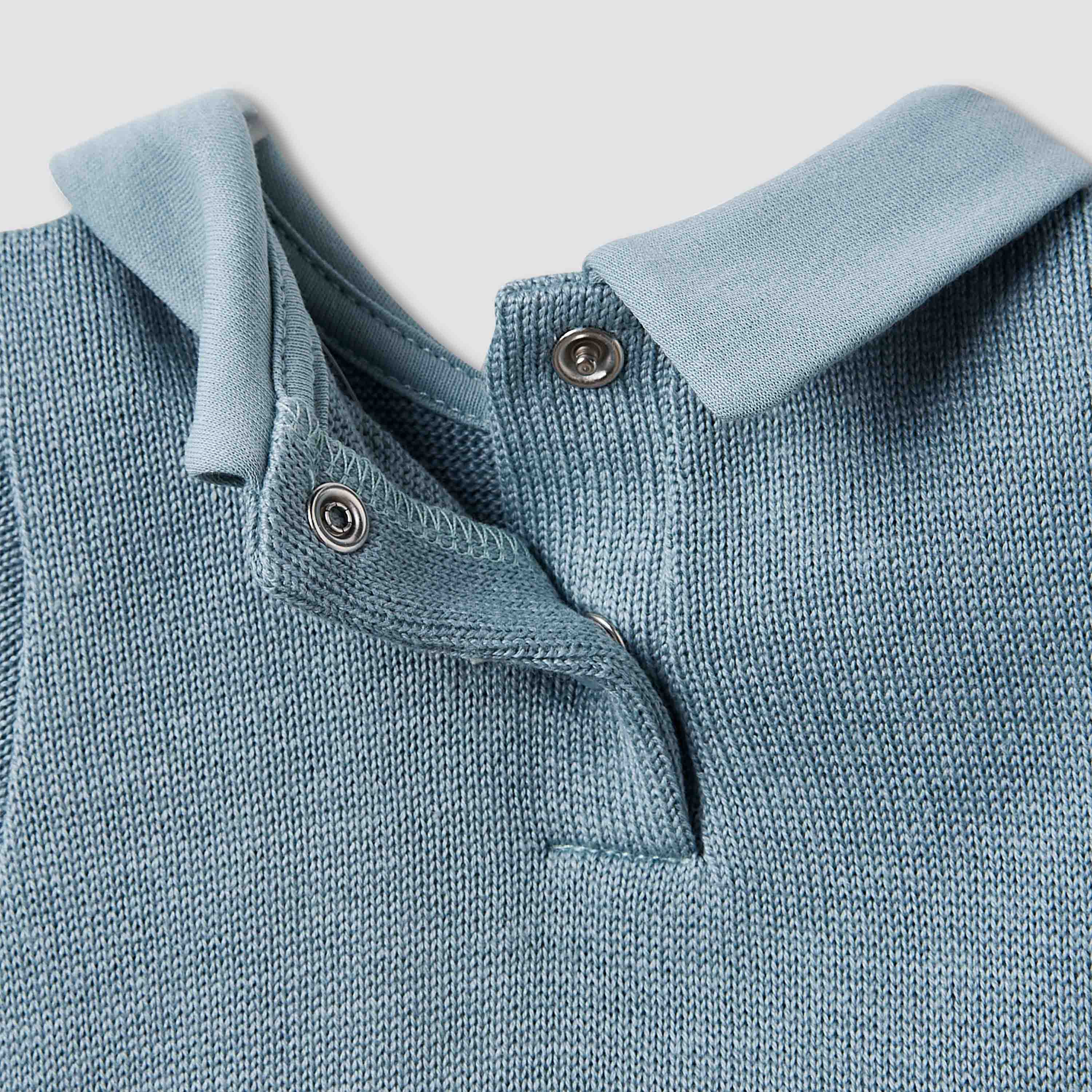 Giggles Collared Bodysuit with Snap Button Closure - Short Sleeves-baby-boys-clothing-bodysuits-image-5