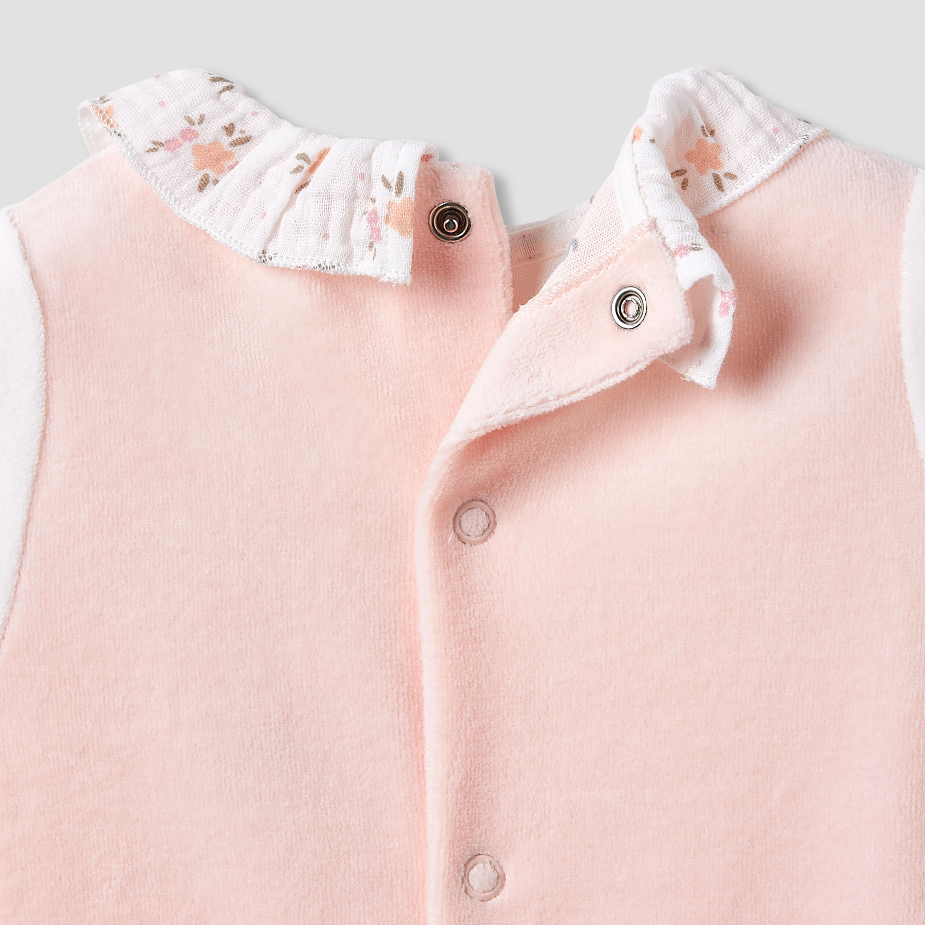 Juniors Collared Sleepsuit with Ruffle Detail - Long Sleeves-baby-girls-clothing-nightwear-sleepsuits-image-5