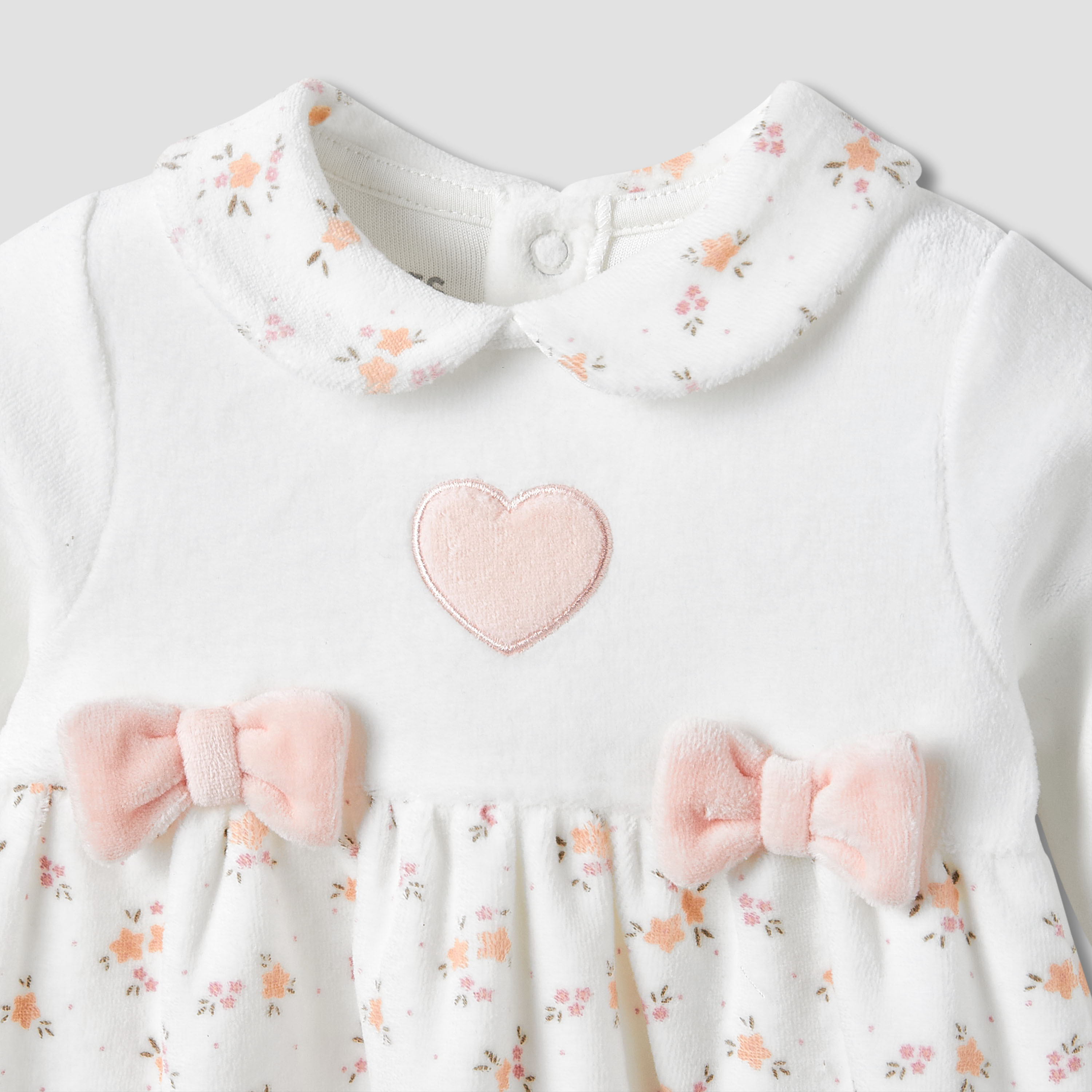 Juniors Girls A-line Dress with Floral Print - Long Sleeves - Peter Pan Collar-baby-girls-clothing-dressesandjumpsuits-image-3