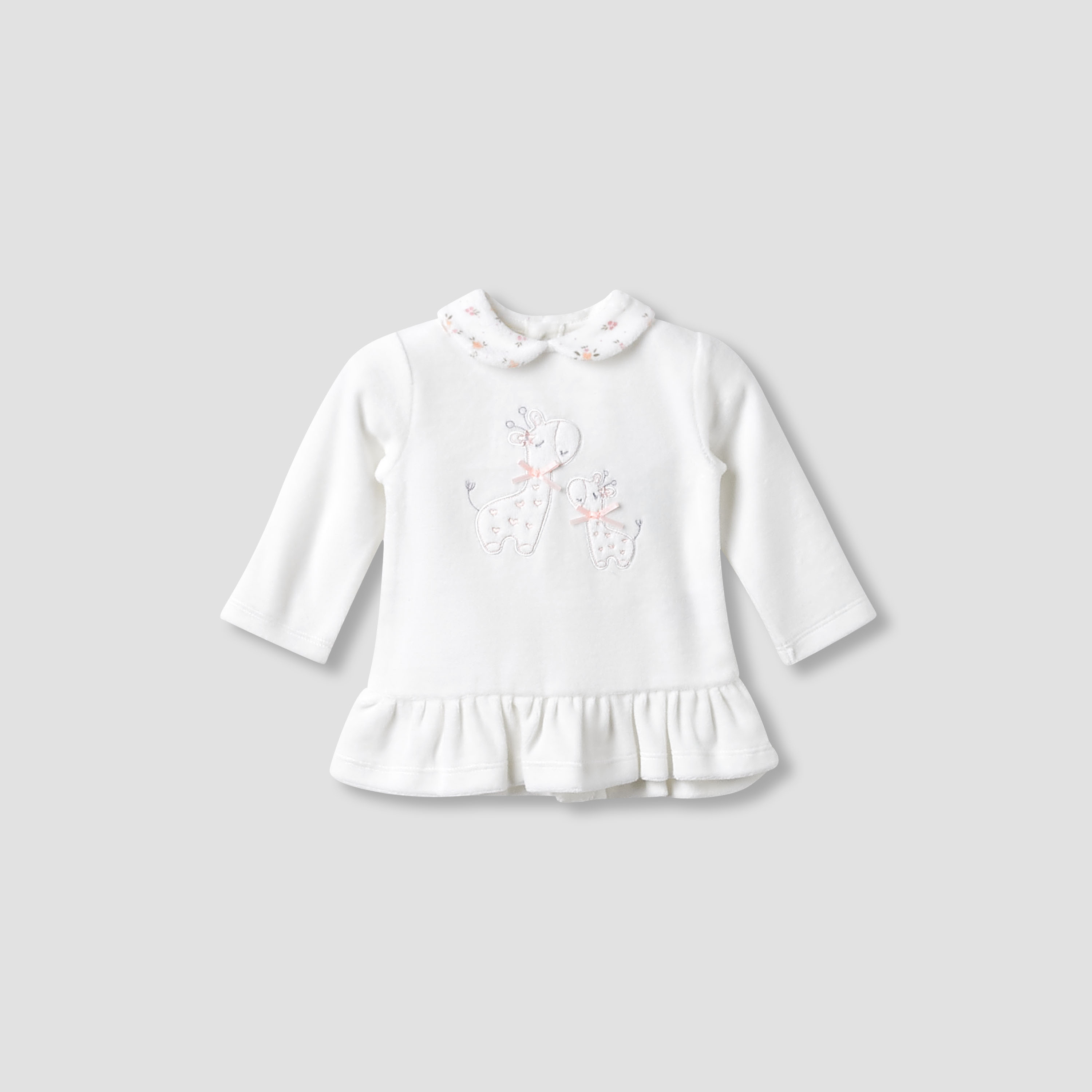 طقم بيجاما بياقة وأكمام طويلة وتطريز زرافة من جونيورز-baby-girls-clothing-nightwear-pyjamasets-image-2