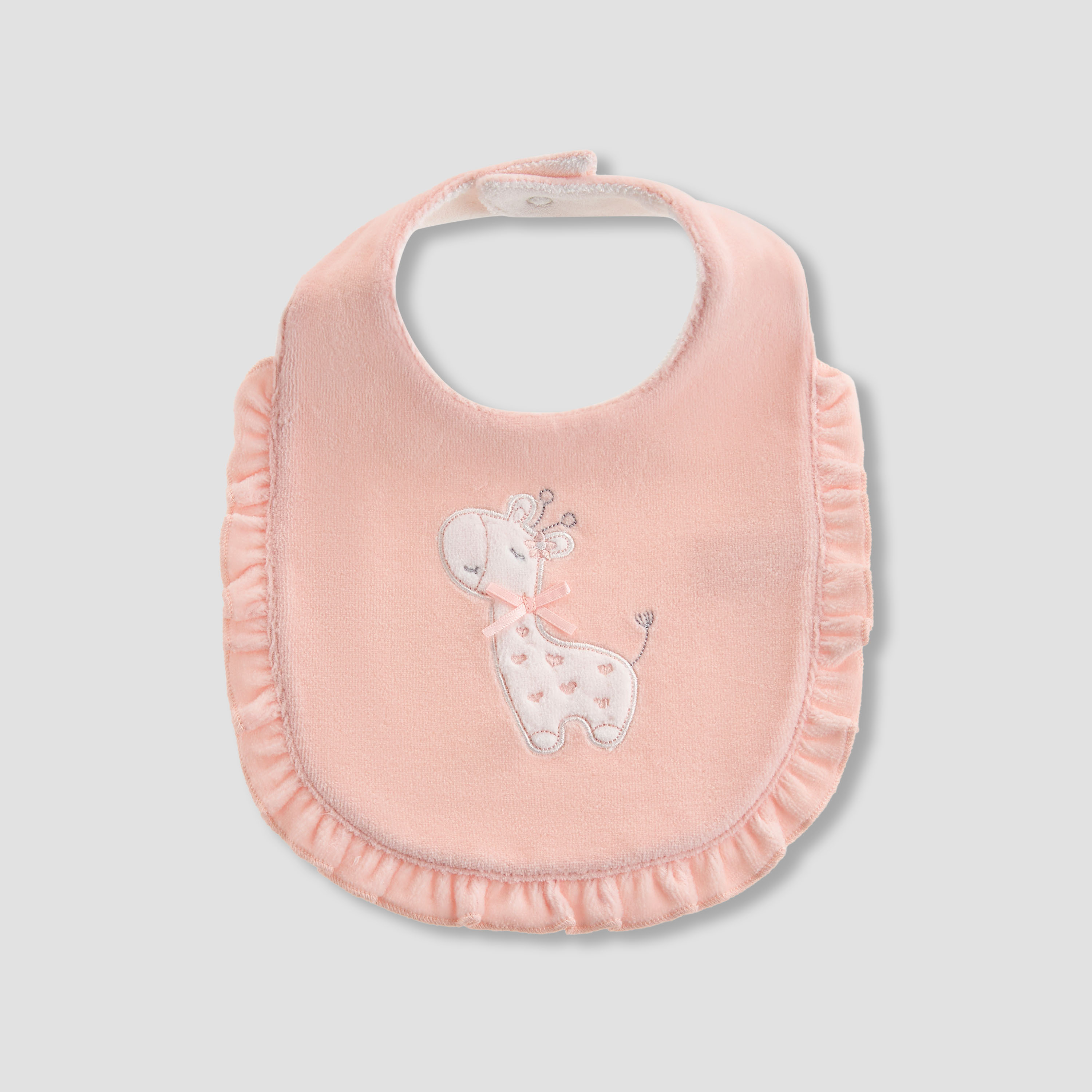Juniors Baby Bib with Giraffe Embroidery-baby-feeding-bibs-image-1