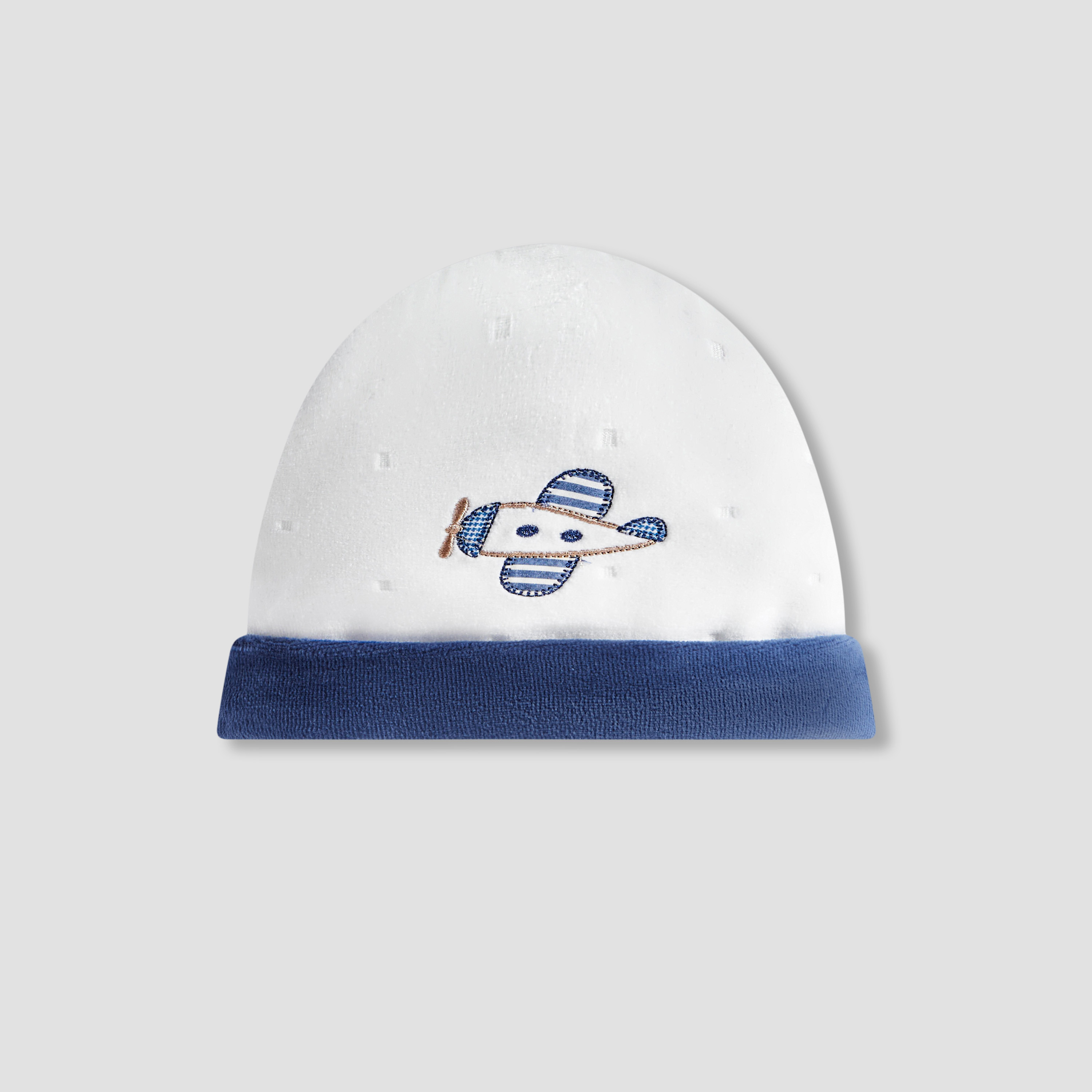 Giggles Baby Cap with Aeroplane Embroidery-baby-boys-accessories-caps-image-2