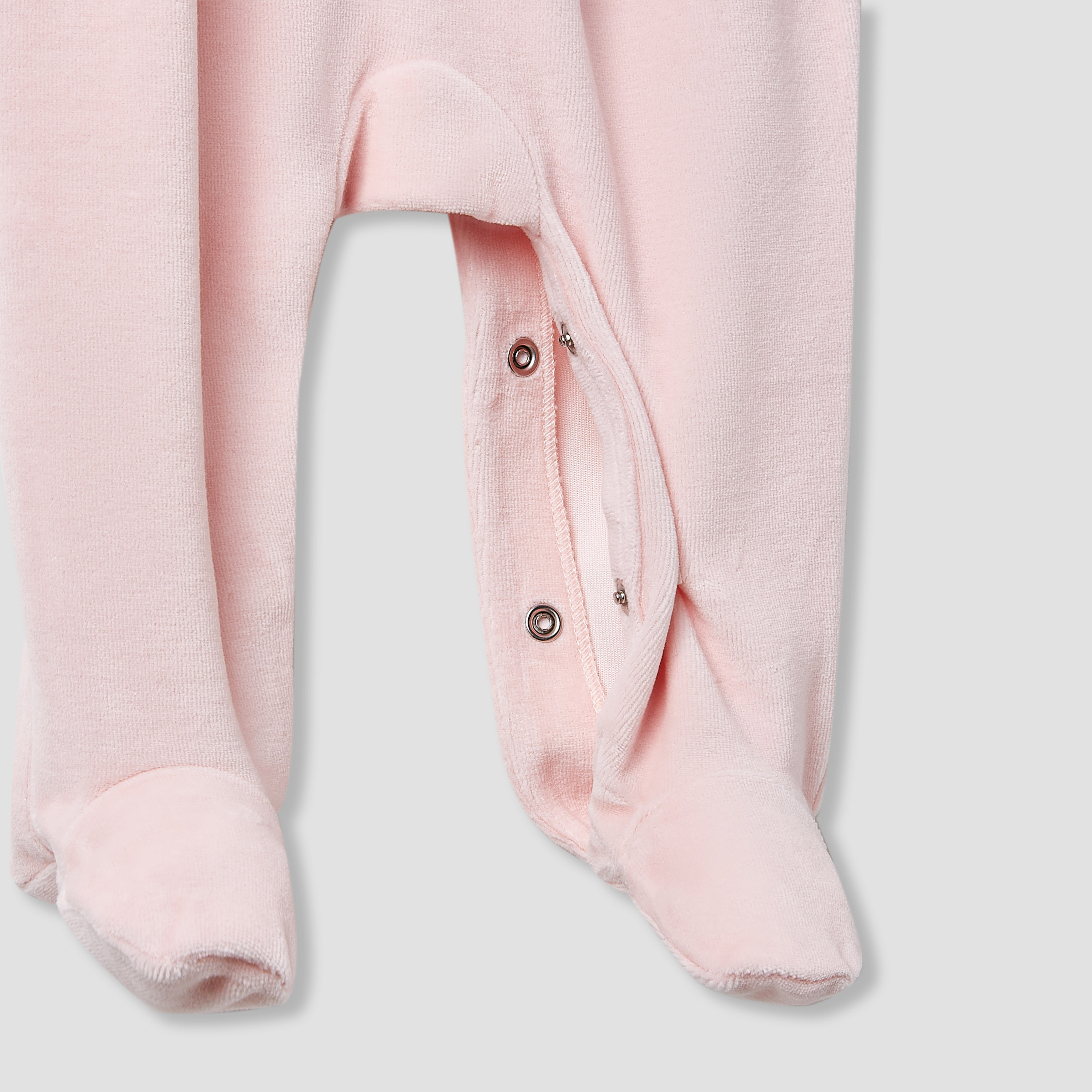 Giggles Peter Pan Collar Sleepsuit with Ruffle Detail - Long Sleeves-baby-girls-clothing-nightwear-sleepsuits-image-4