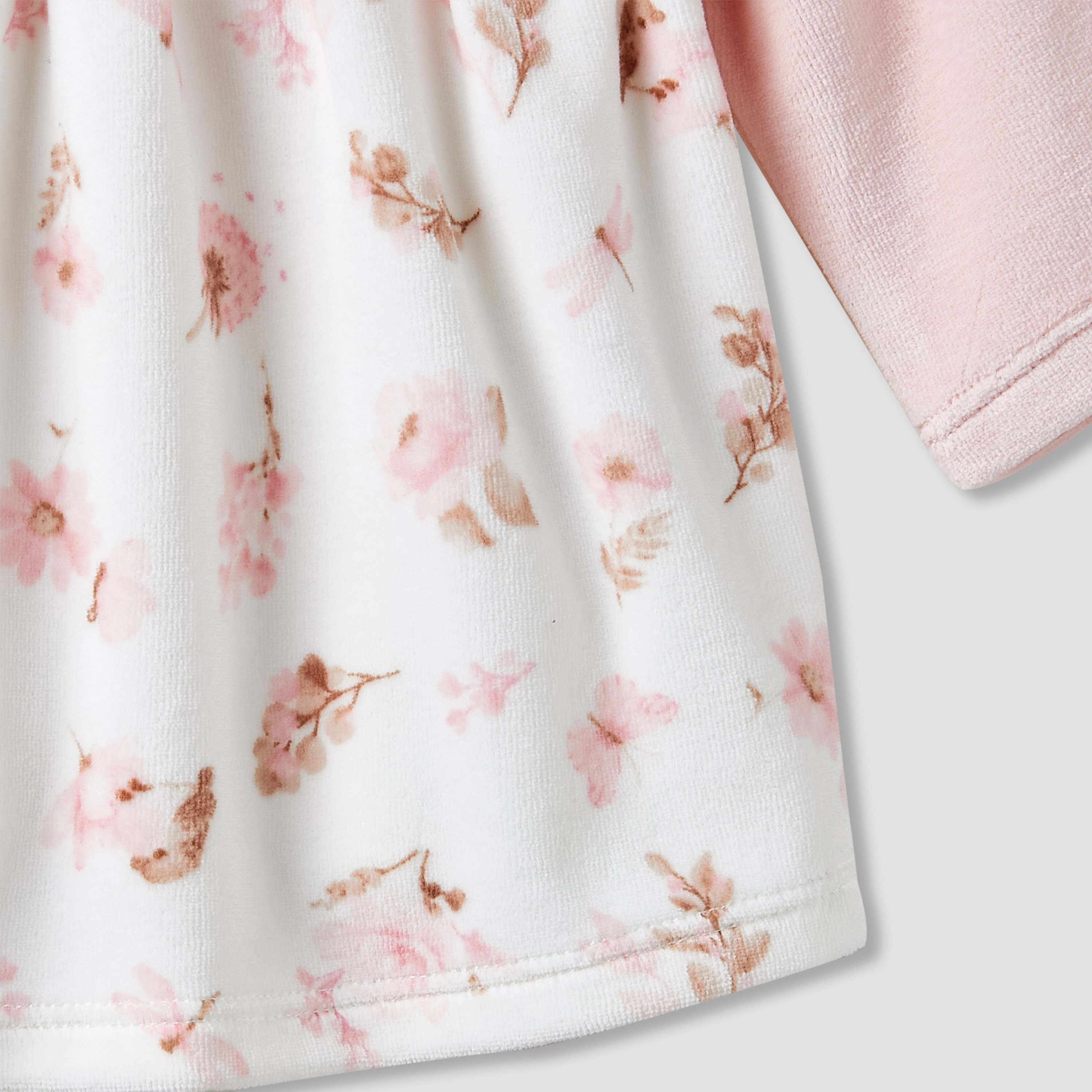 Giggles Girls Dress with Floral Print - Long Sleeves - Ruffle Collar-baby-girls-clothing-dressesandjumpsuits-image-4