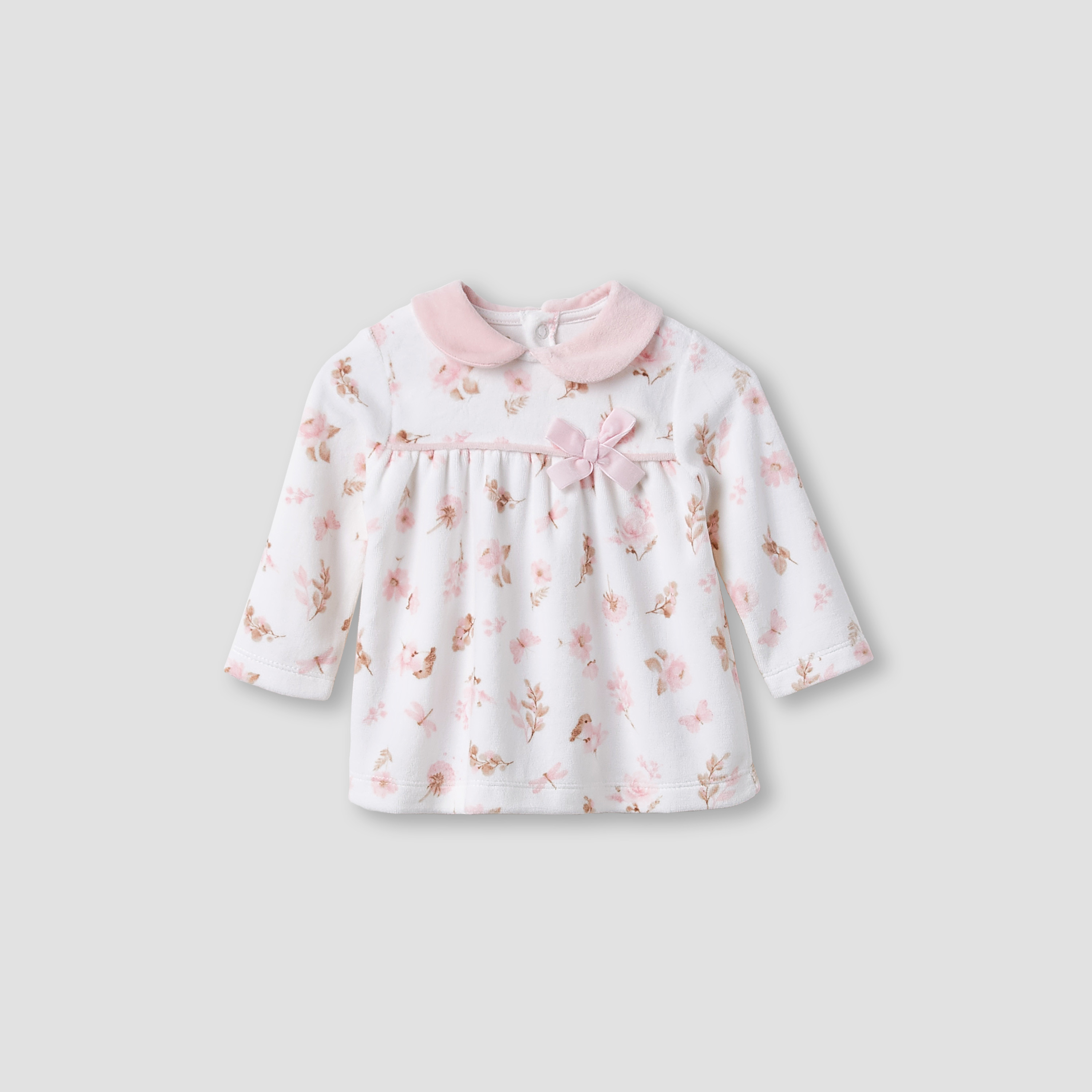 Giggles Pyjama Set with Floral Print - Long Sleeves - Peter Pan Collar-baby-girls-clothing-nightwear-pyjamasets-image-2