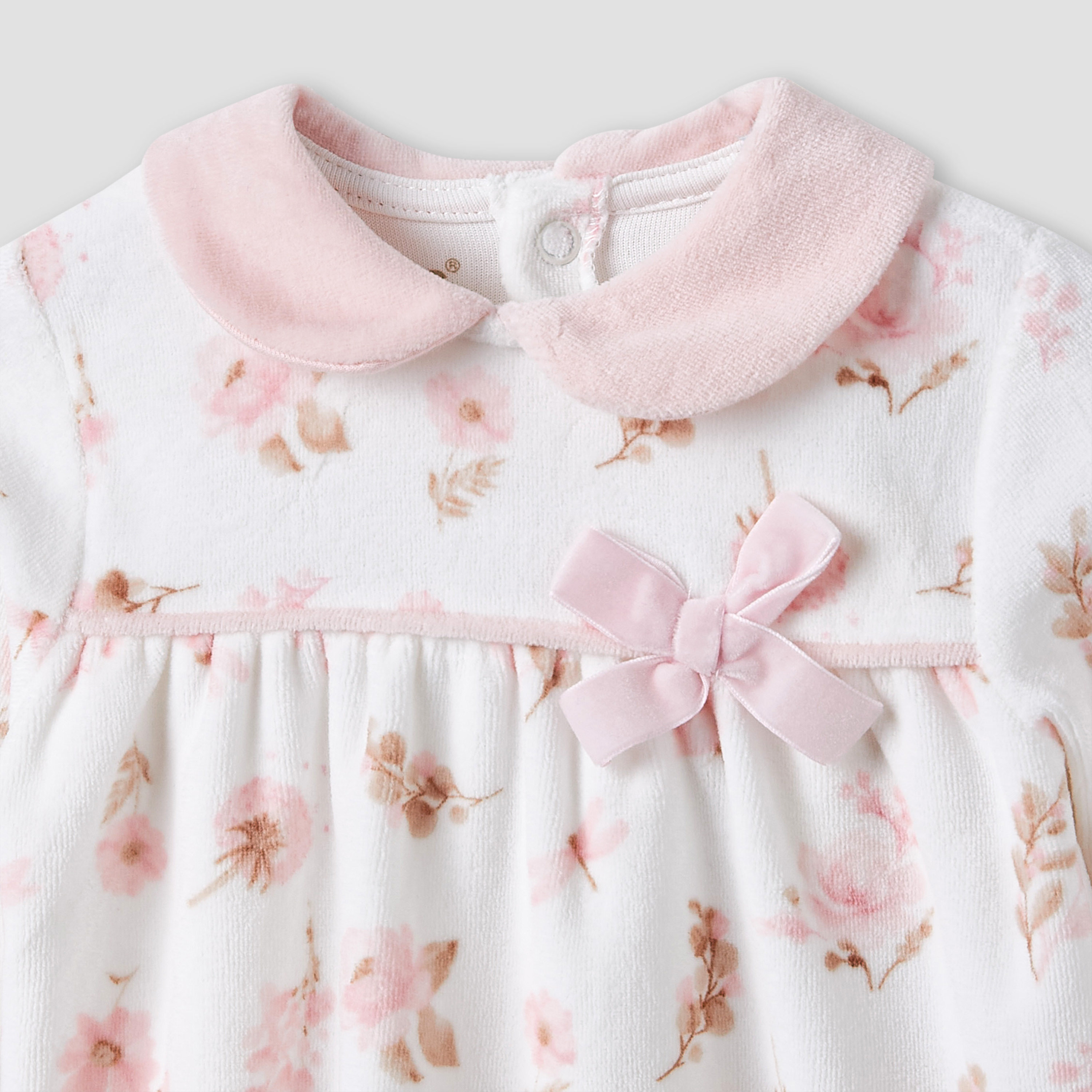 Giggles Pyjama Set with Floral Print - Long Sleeves - Peter Pan Collar-baby-girls-clothing-nightwear-pyjamasets-image-4